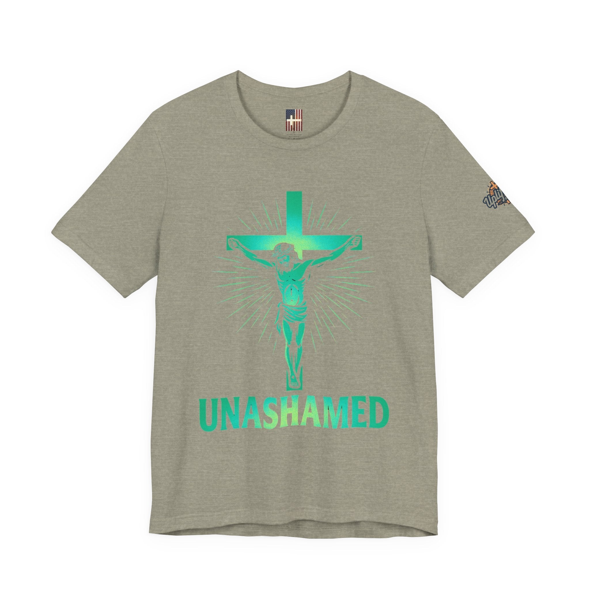 Unashamed T-shirt – Romans 1:16 Crucifixion Christian t-shirt for Bold Unwavering Faith Printify