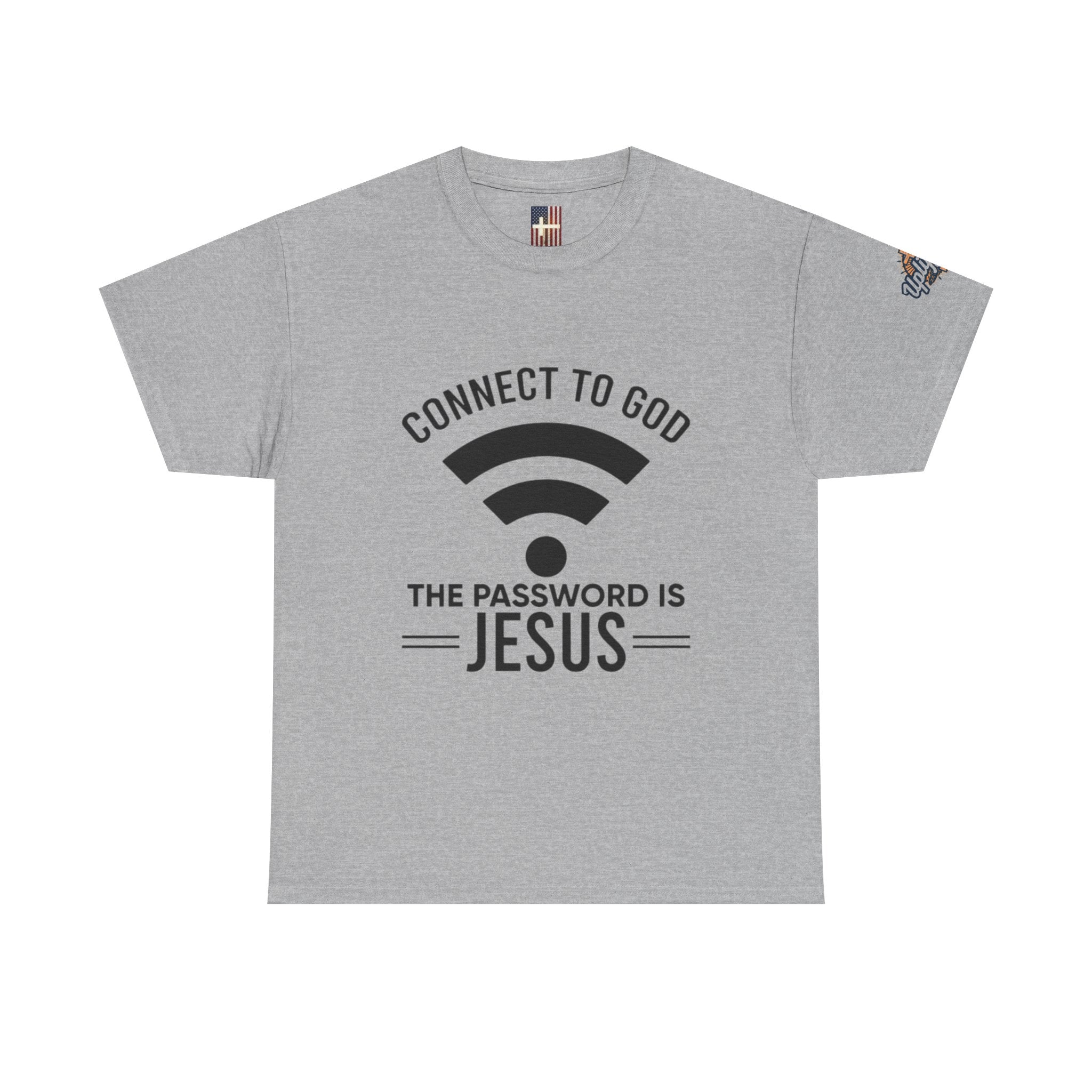 Connect to God T-shirt - WIFI Password is Jesus - Funny Christian Faith T-shirt Printify