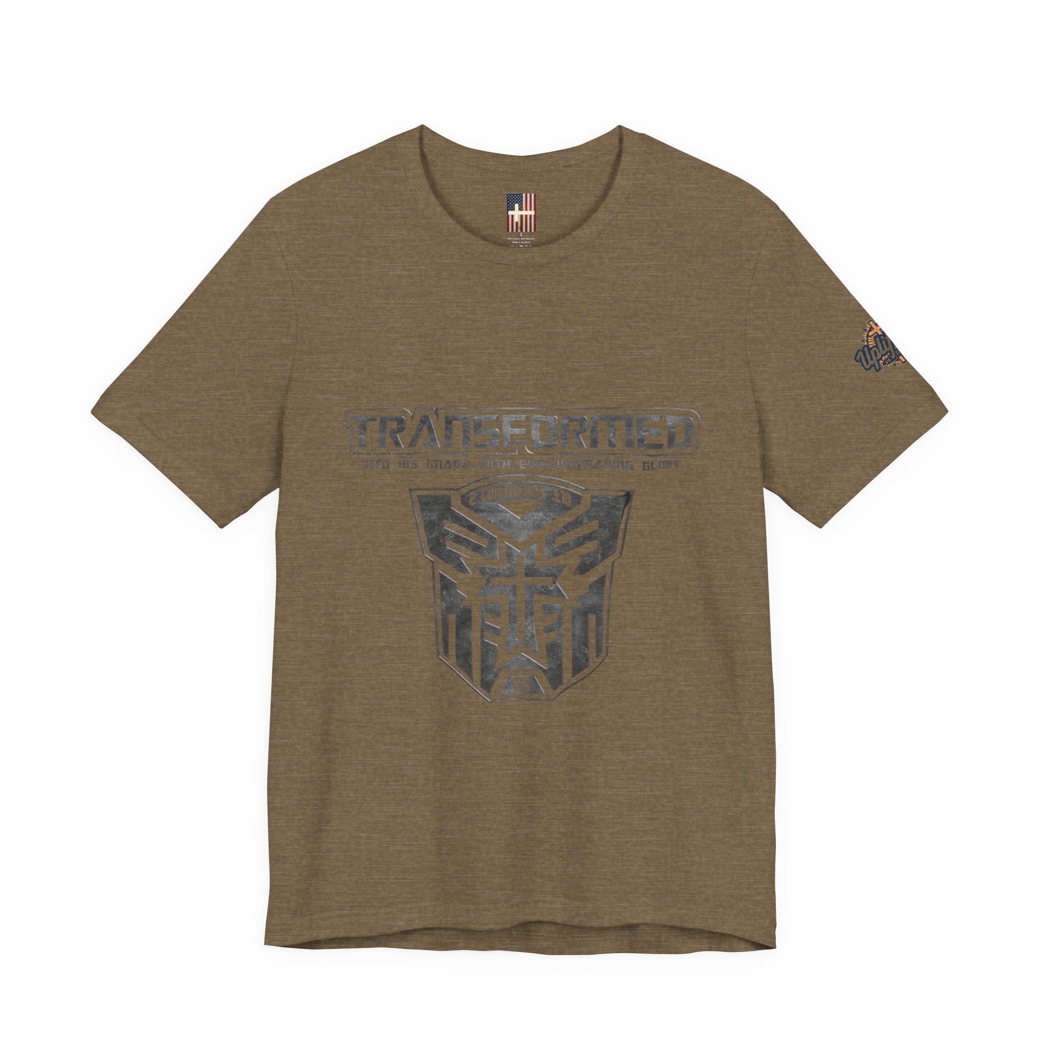 Transformer Logo Christian T-shirt | 2 Corinthians 3:18 Bible Verse T-shirt Printify