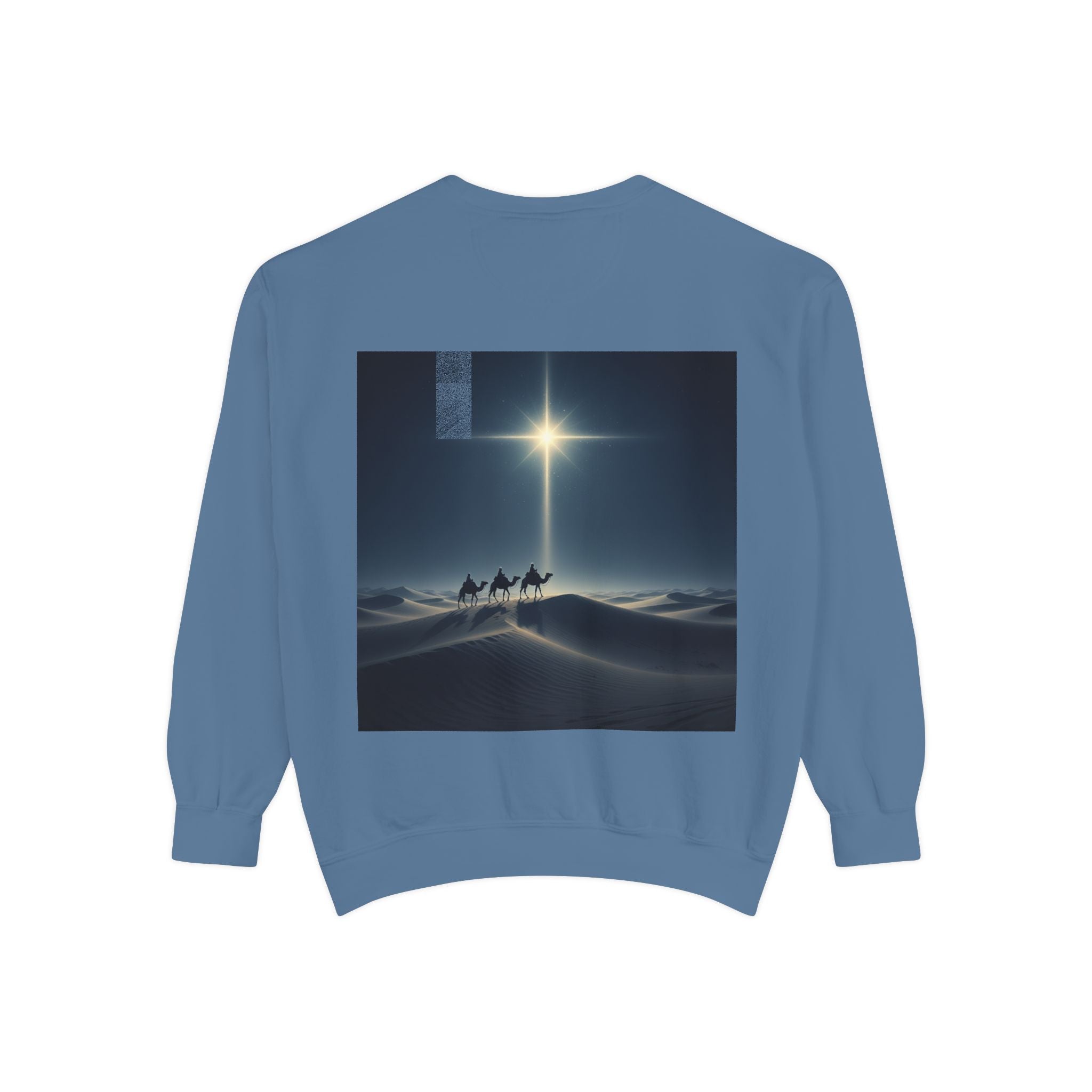 3 Wise Men Sweatshirt – Magi Camels Nativity Journey Christian Christmas Sweatshirt for Epiphany Faith & Holy Night Printify