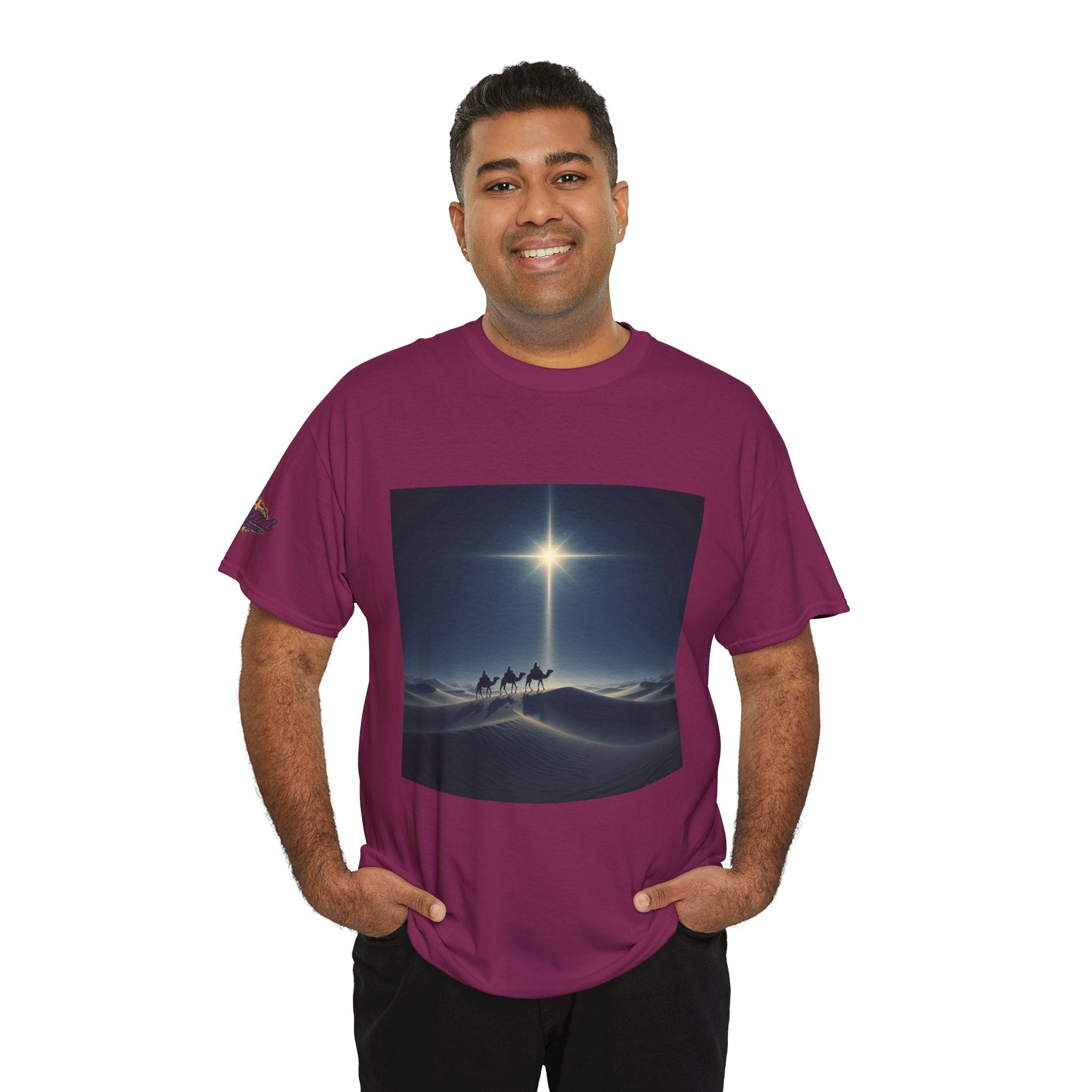 3 Wise Men T-shirt – Magi Camels Nativity Journey Christian Christmas T-shirt for Epiphany Faith & Holy Night Printify