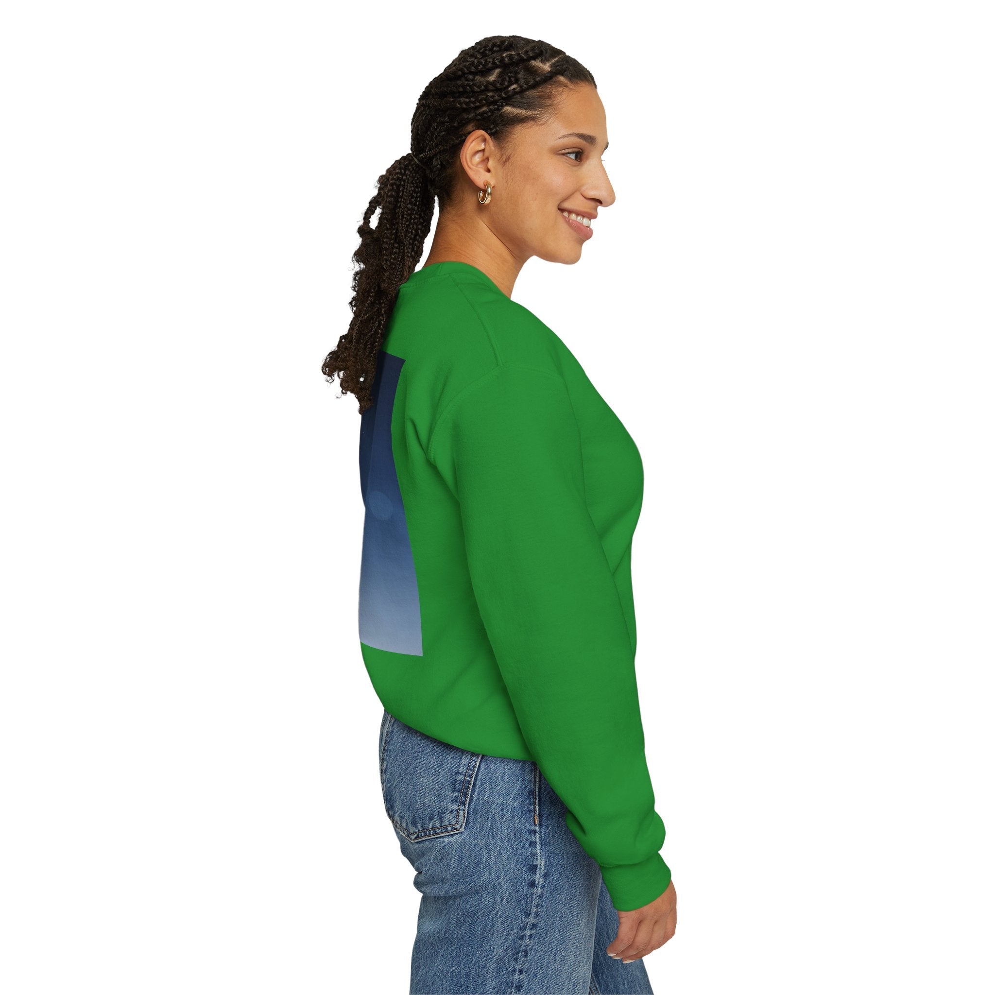 Walk by Faith, Not by Sight Sweatshirt – Moonlit Footprints Christian Sweatshirt for Cozy Nights Printify
