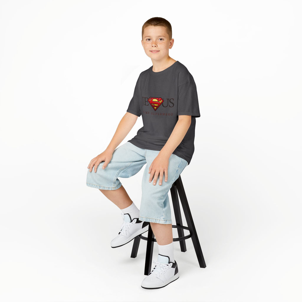 Jesus Is My Superhero T-Shirt — Faith-Based Superman-Inspired Tee Printify
