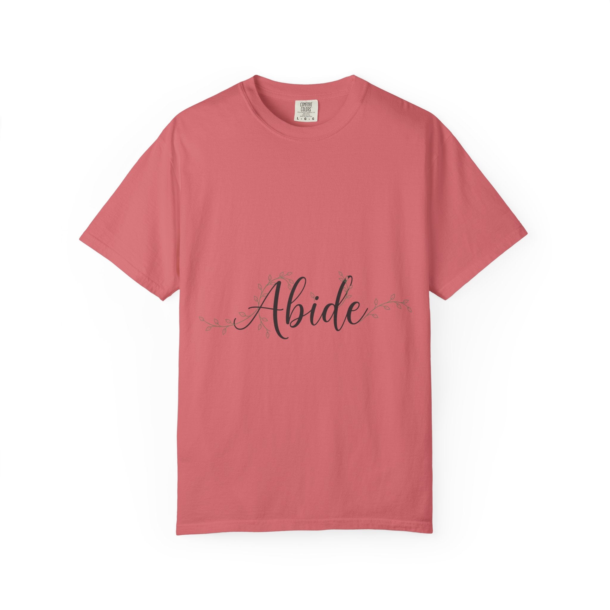 Abide in the Lord T-Shirt – Vine Design Christian Tee for Faithful Hearts Printify