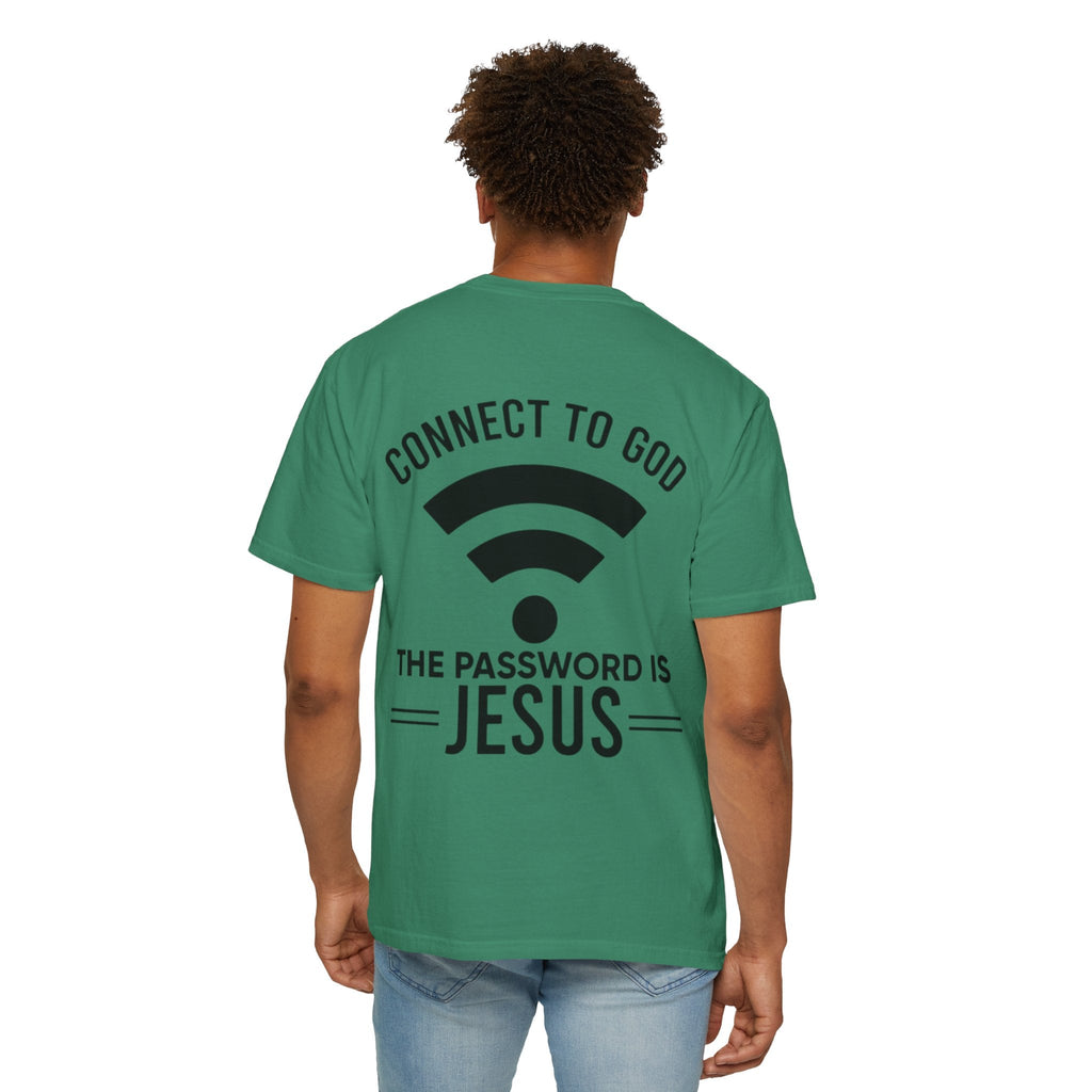Connect to God T-shirt - WIFI Password is Jesus - Funny Christian Faith T-shirt Printify