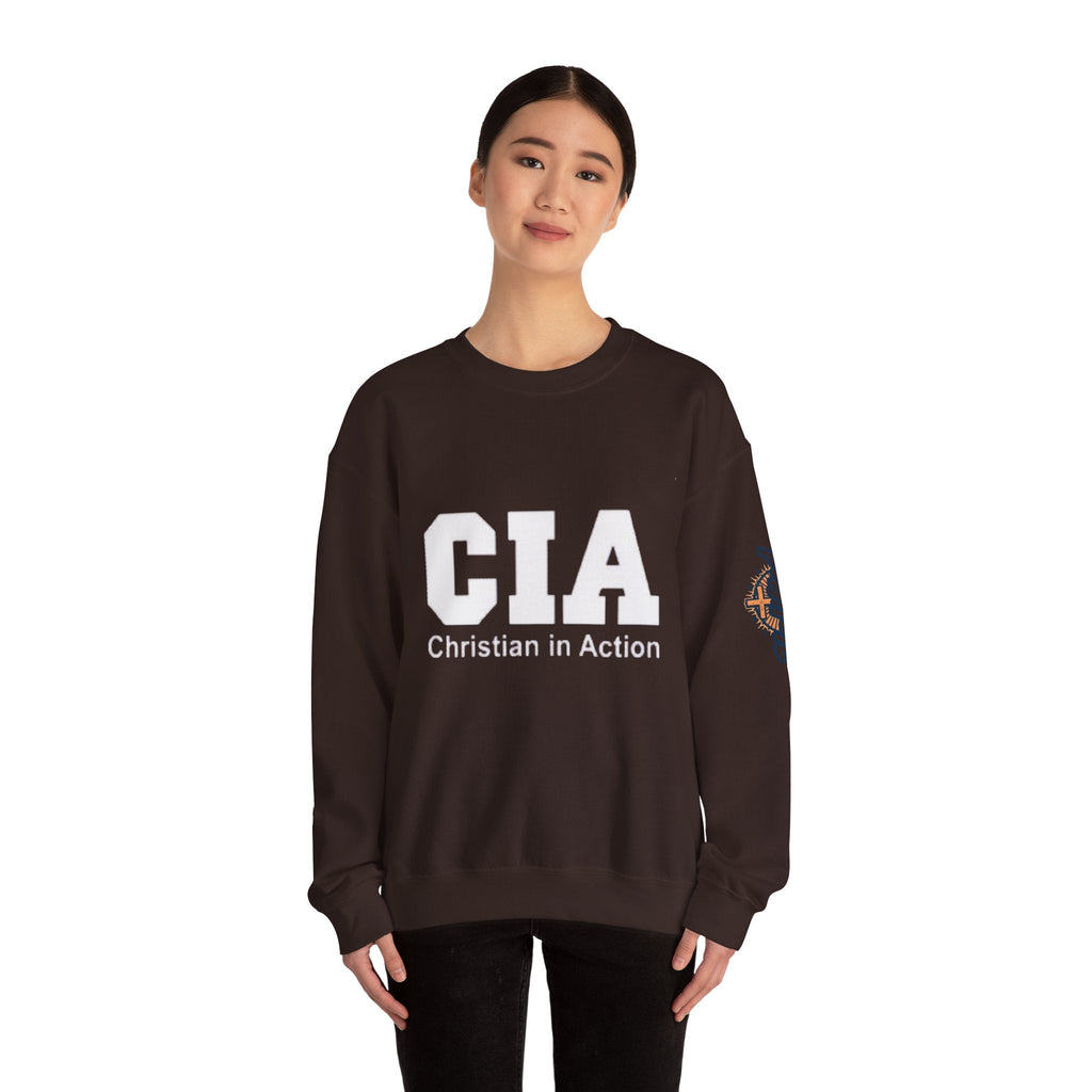 CIA Christian in Action Sweatshirt - Funny Faith Parody Sweatshirt - Mission Ready Apparel Printify