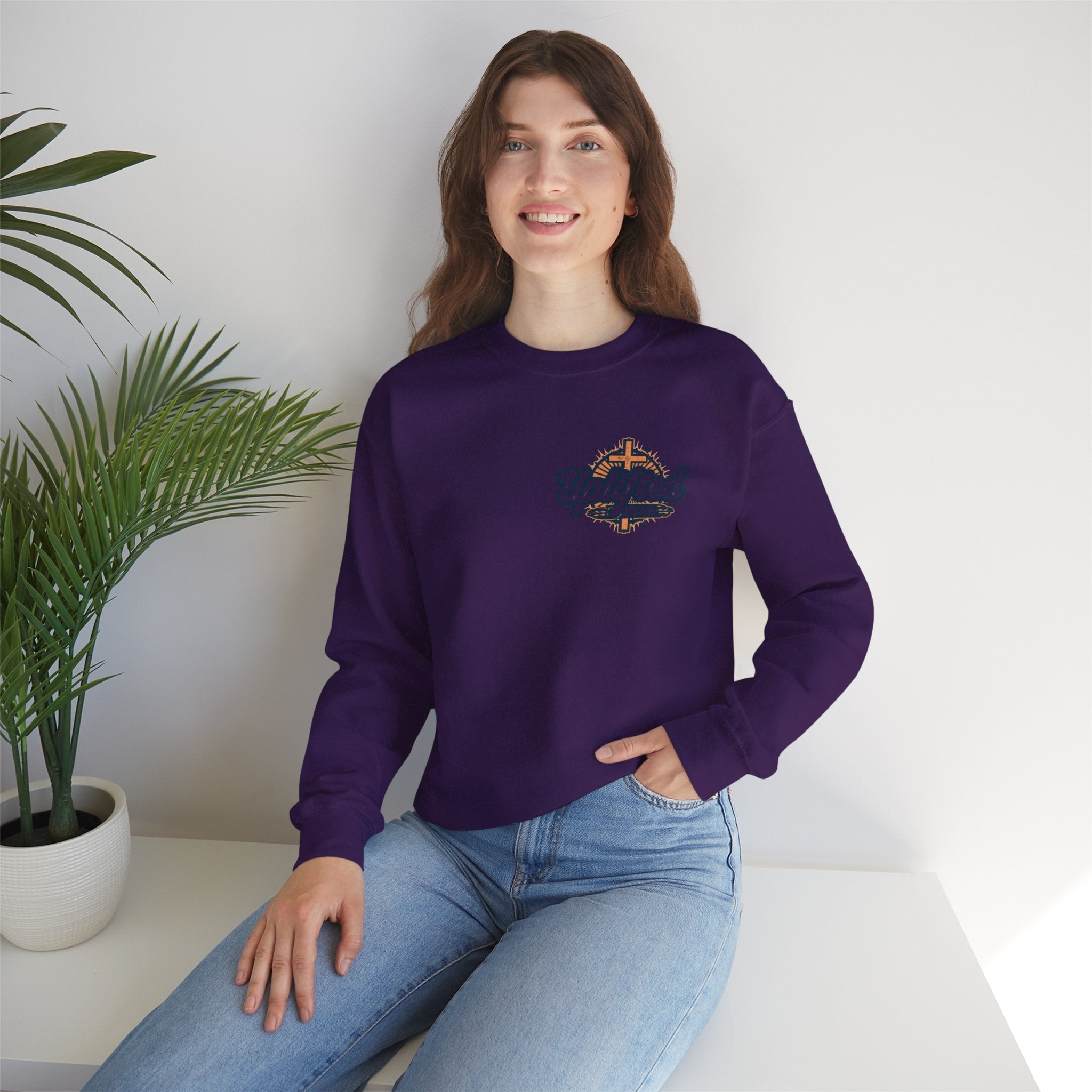 Religious Graphic Armor Of God Design - Unisex Heavy Blend™ Crewneck Sweatshirt Printify