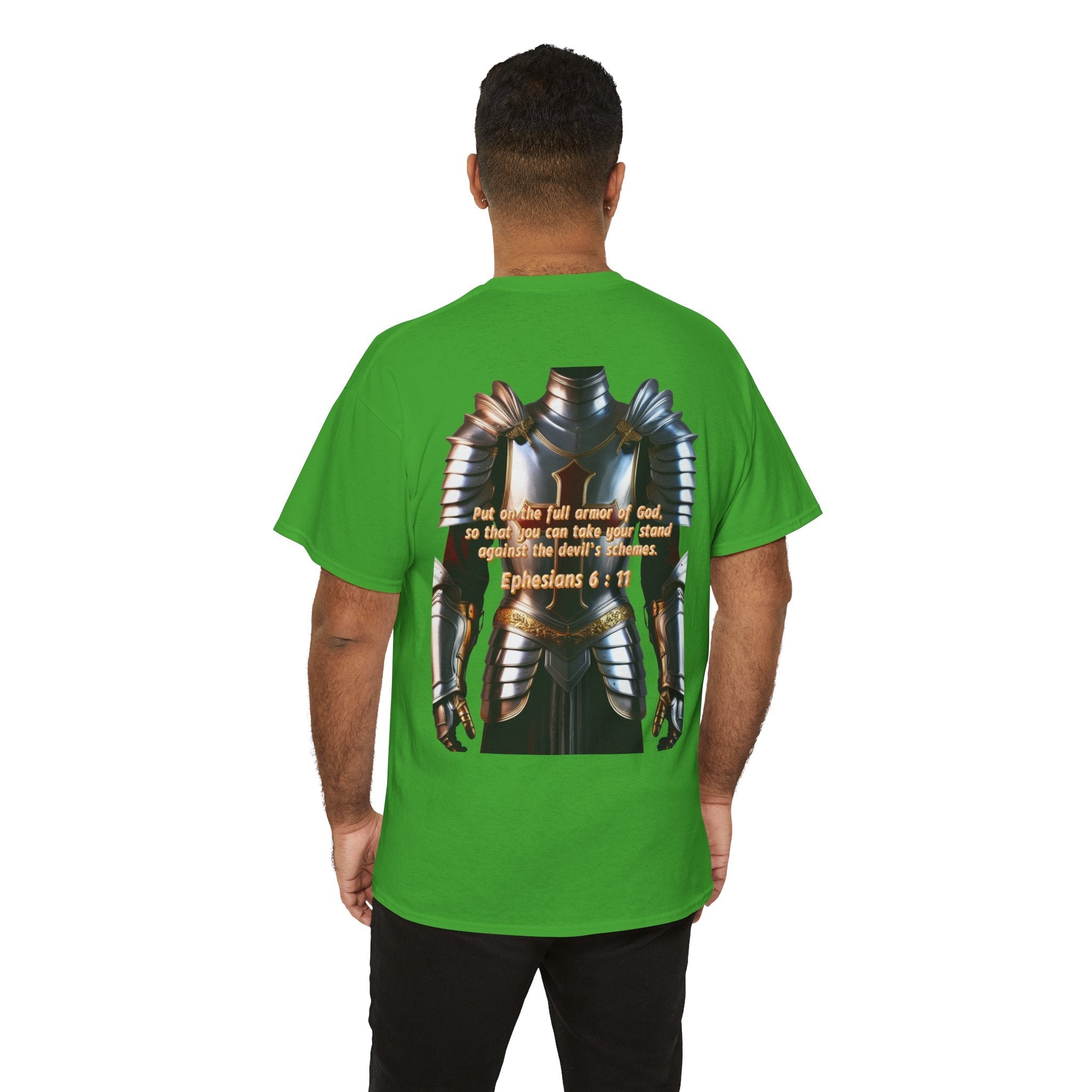 Religious Graphic Armor Of God Design - Unisex Heavy Cotton Tee Printify