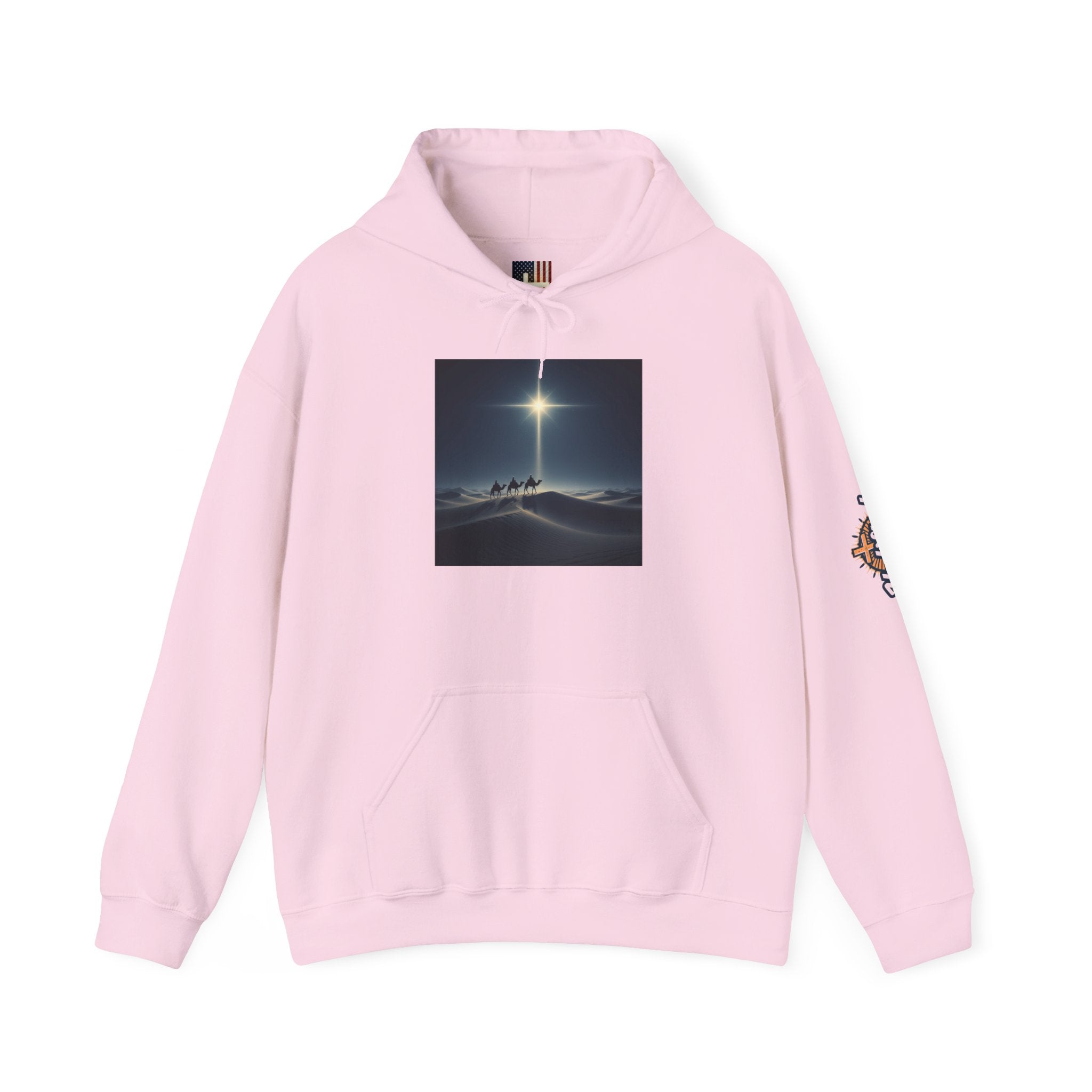 3 Wise Men Hoodie – Magi Camels Nativity Journey Christian Christmas Sweatshirt for Epiphany Faith & Holy Night Printify
