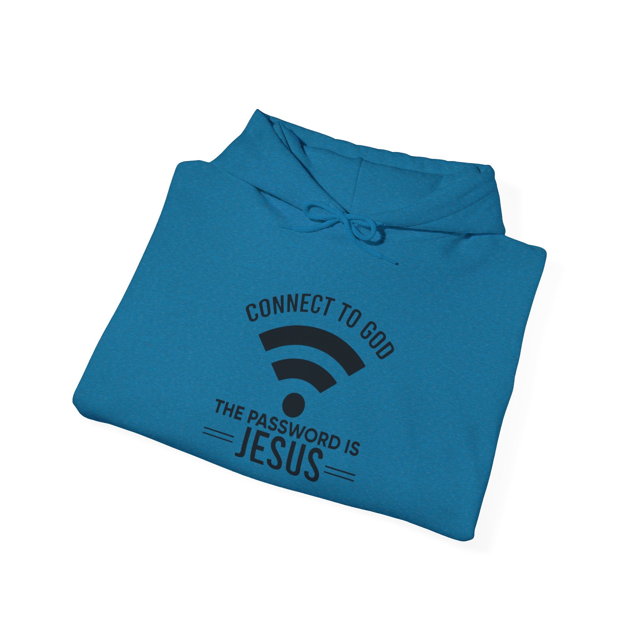 Connect to God Hoodie - WIFI Password is Jesus - Funny Christian Faith Hoodie Printify