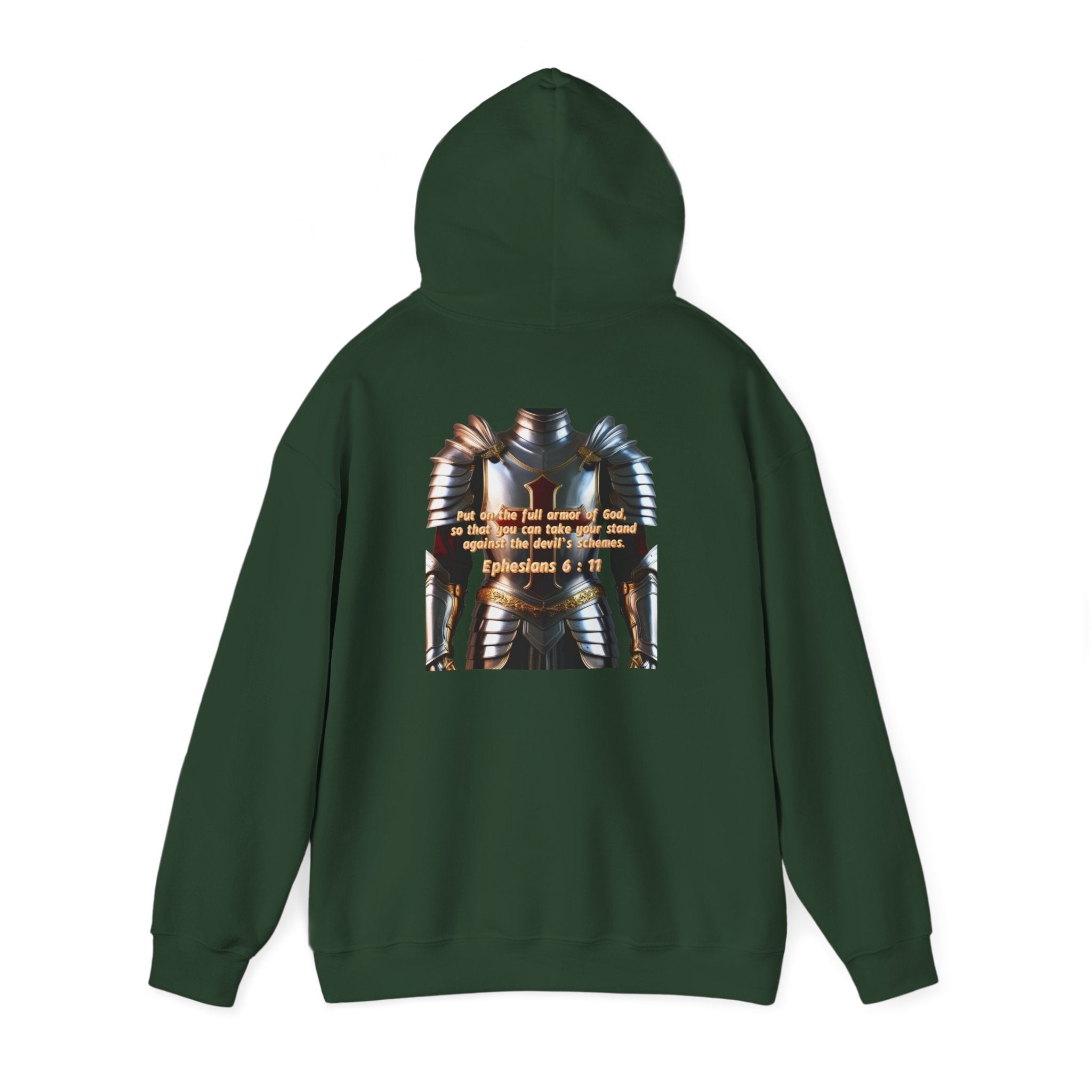 Religious Graphic Armor Of God Design - Unisex Heavy Blend™ Hooded Sweatshirt Printify