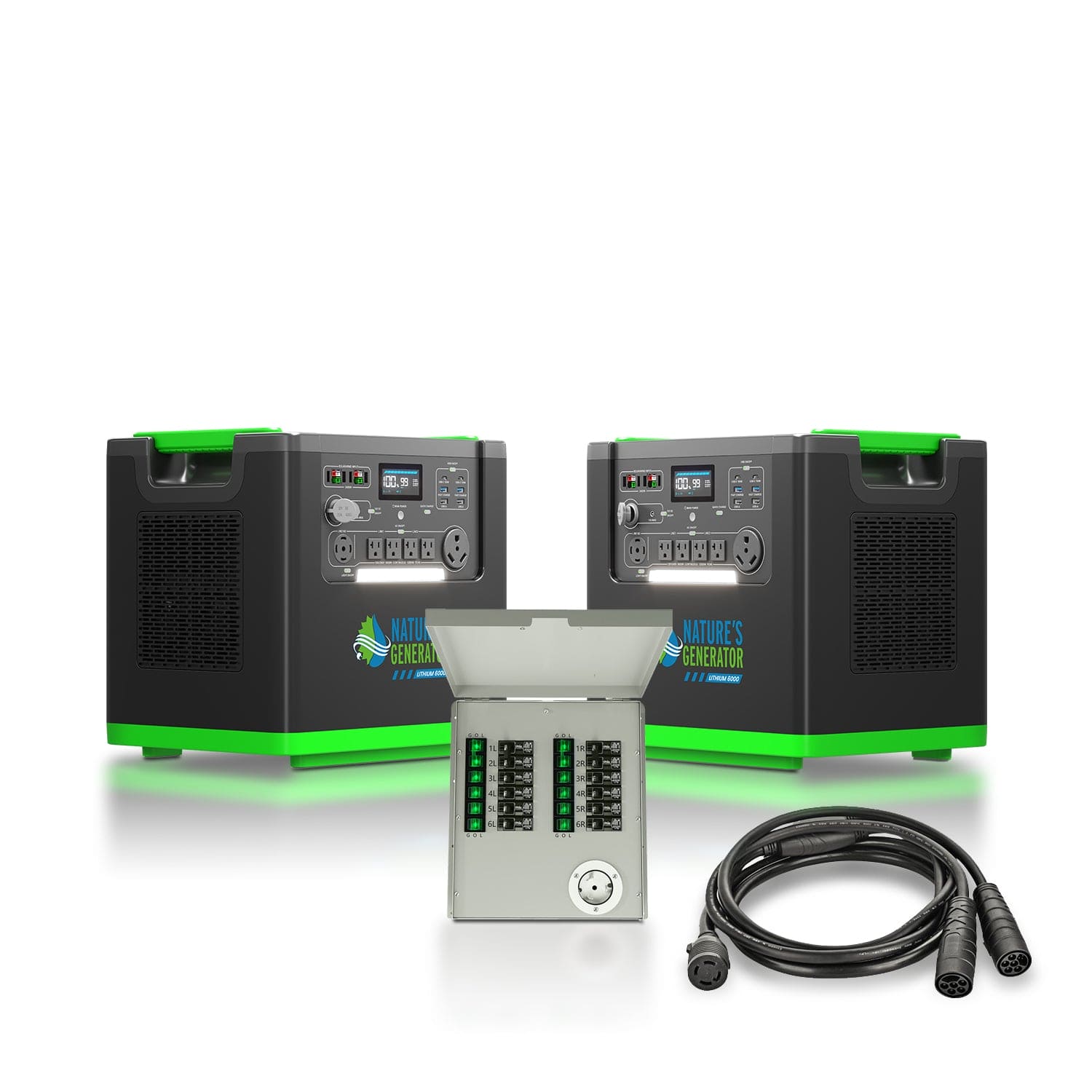 Nature's Generator Lithium 6000 and Transfer Switch Nature's Generator