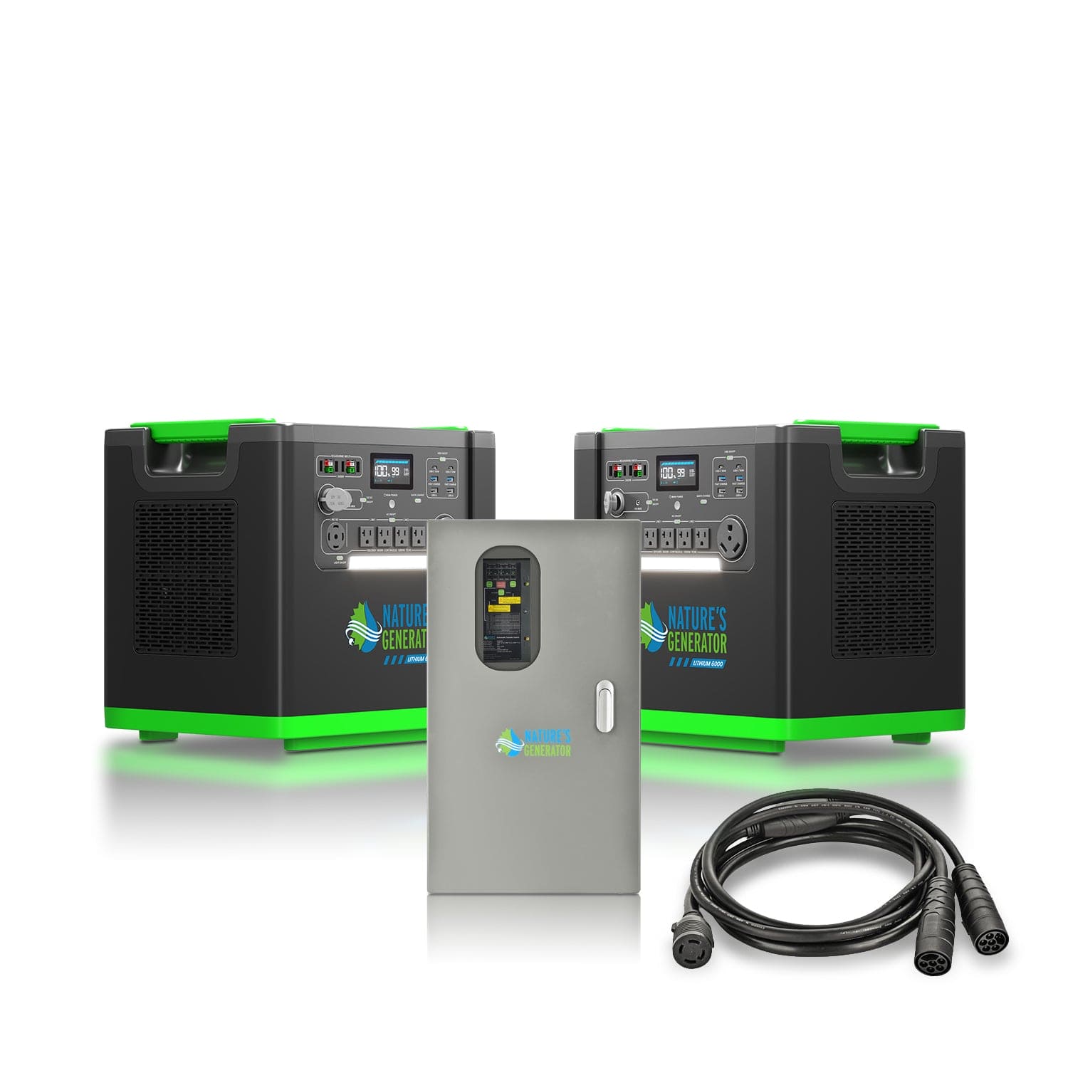 Nature's Generator Lithium 6000 and Transfer Switch Nature's Generator
