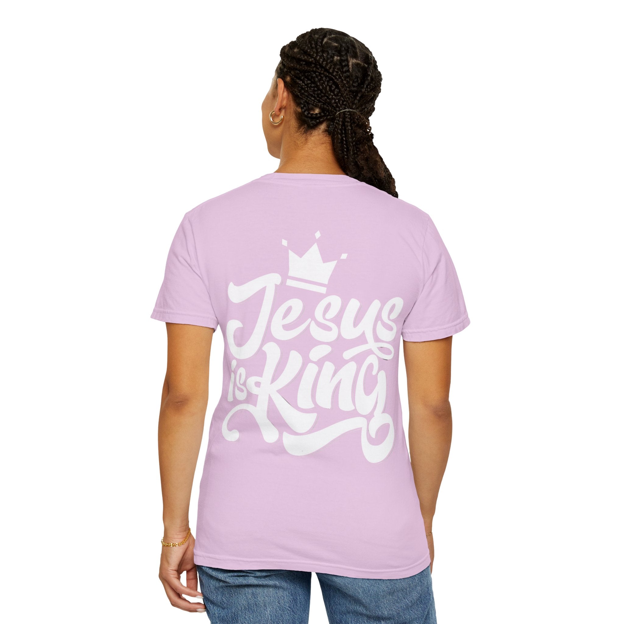 Jesus is King T-Shirt – Bold Christian Faith Tee with Crown & Cross for Eternal Reign Printify