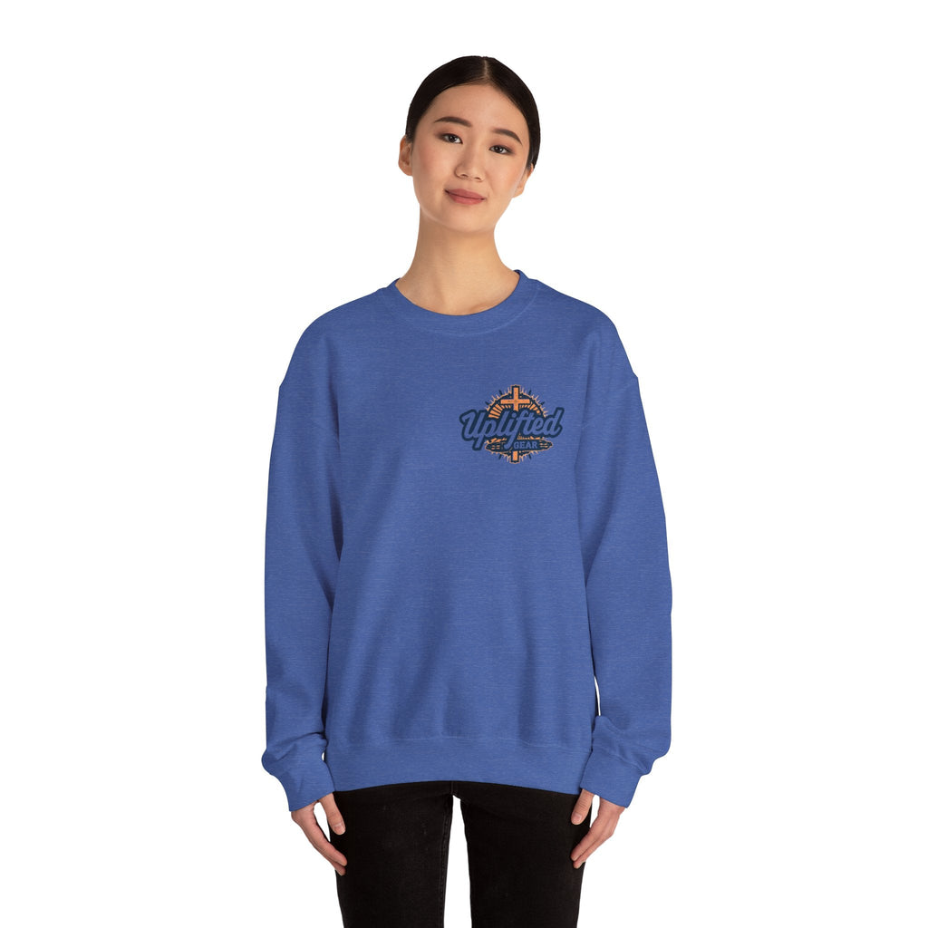 Strong and Courageous Sweatshirt – Joshua 1:9 Canine Pawprint Desert Christian Sweatshirt for Dog Lovers Printify