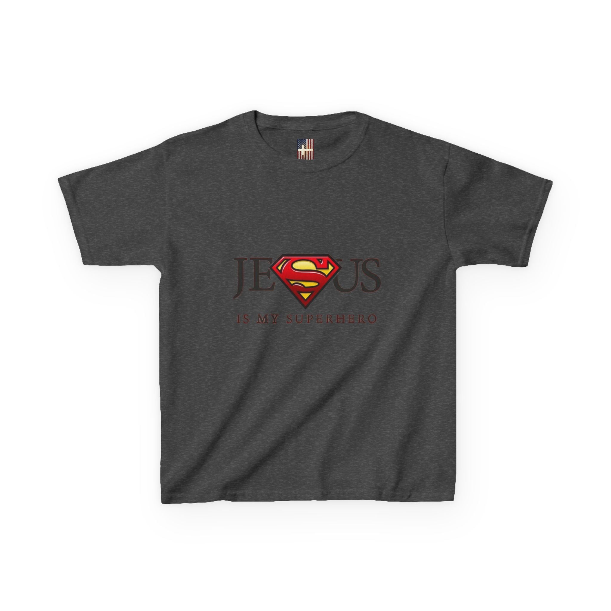 Jesus Is My Superhero T-Shirt — Faith-Based Superman-Inspired Tee Printify