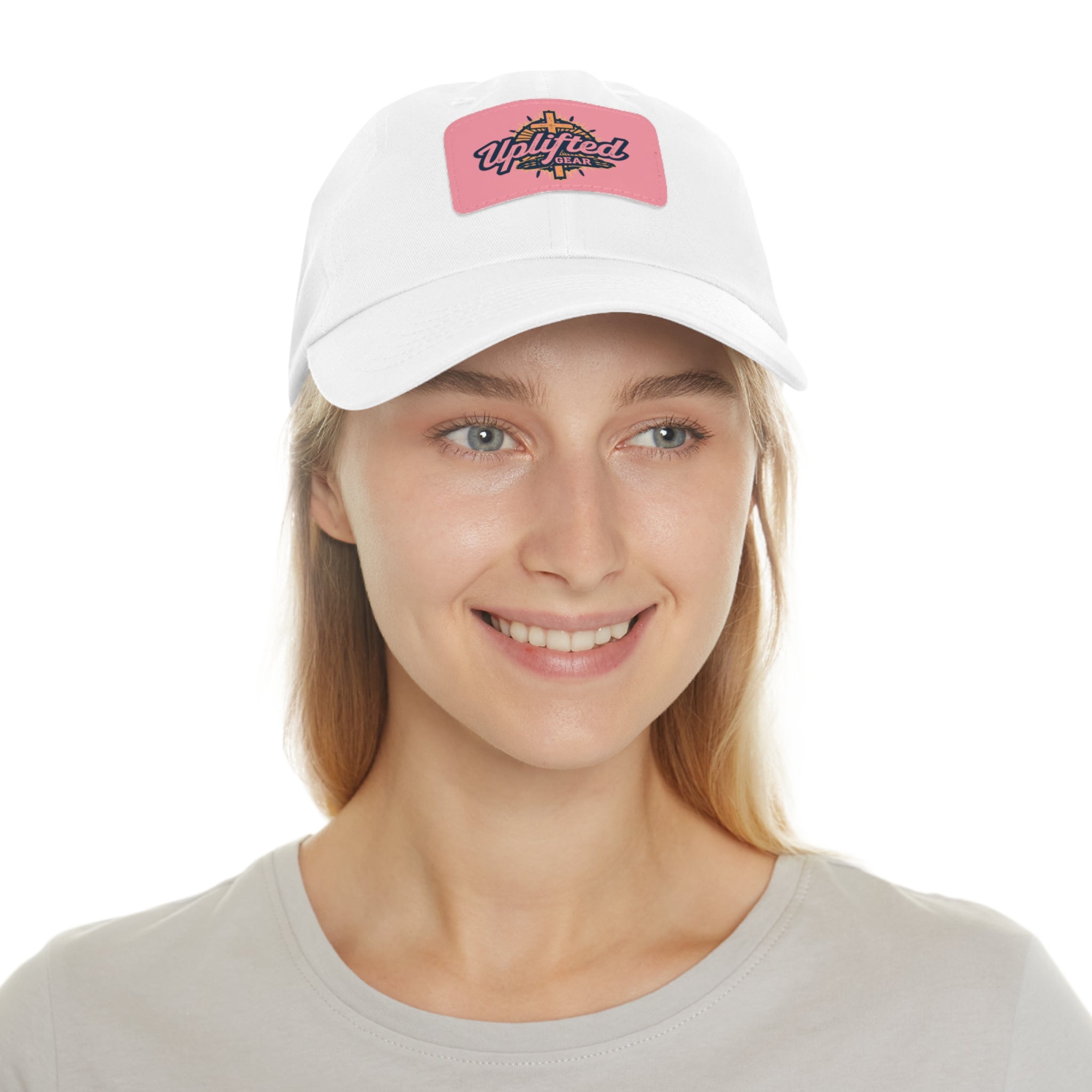 Uplifted Gear Dad Hat Christian Brand Rectangle Printify
