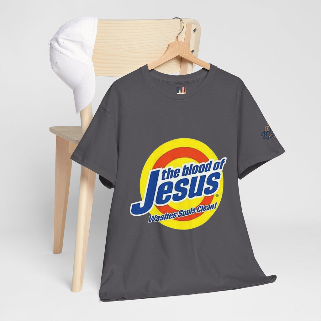 Blood of Jesus Washes Souls Clean T-shirt - Funny Tide Parody - Christian Faith T-shirt Printify