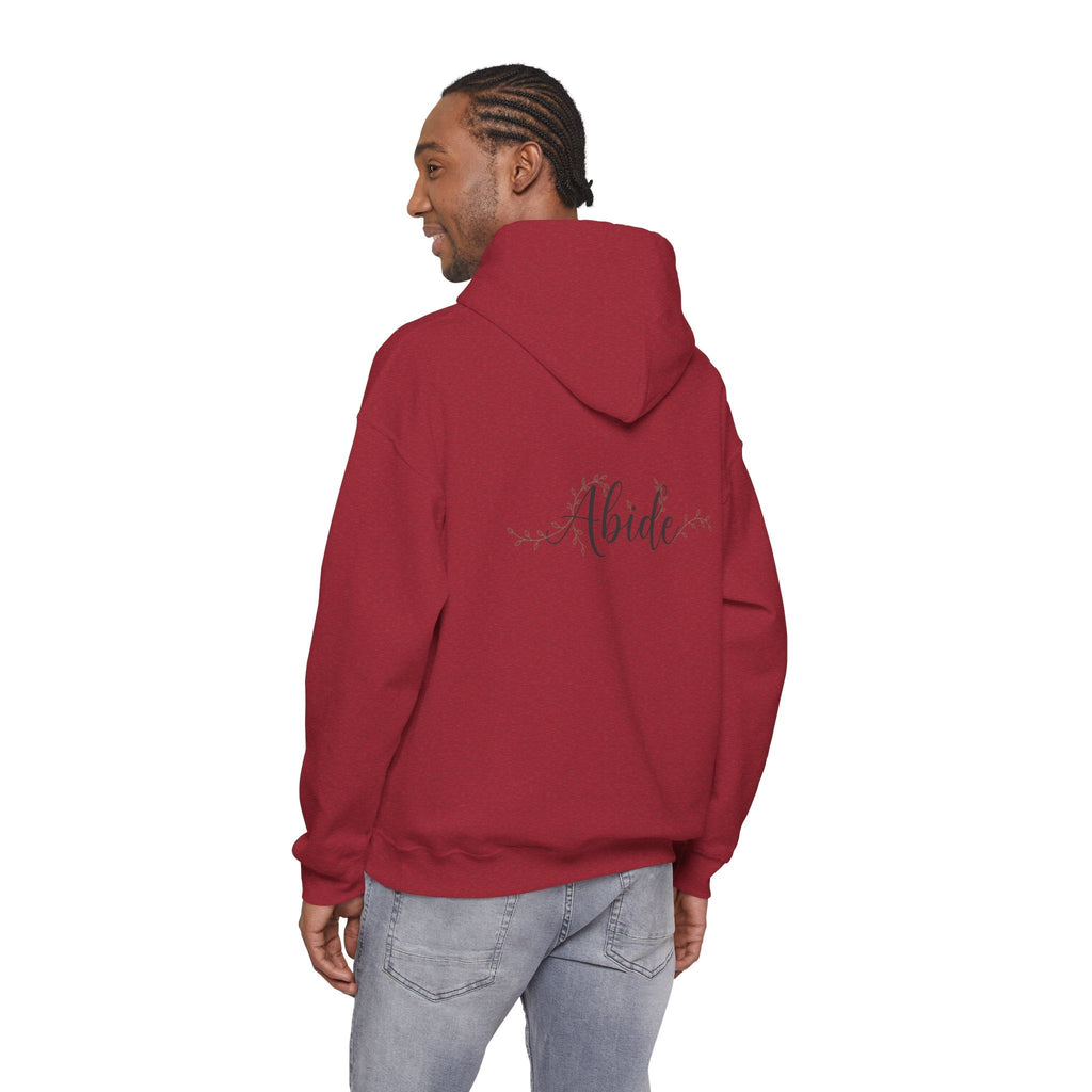 Abide Hoodie – Vine Wrapped John 15:5 Christian Hoodie for Cozy Devotion Printify