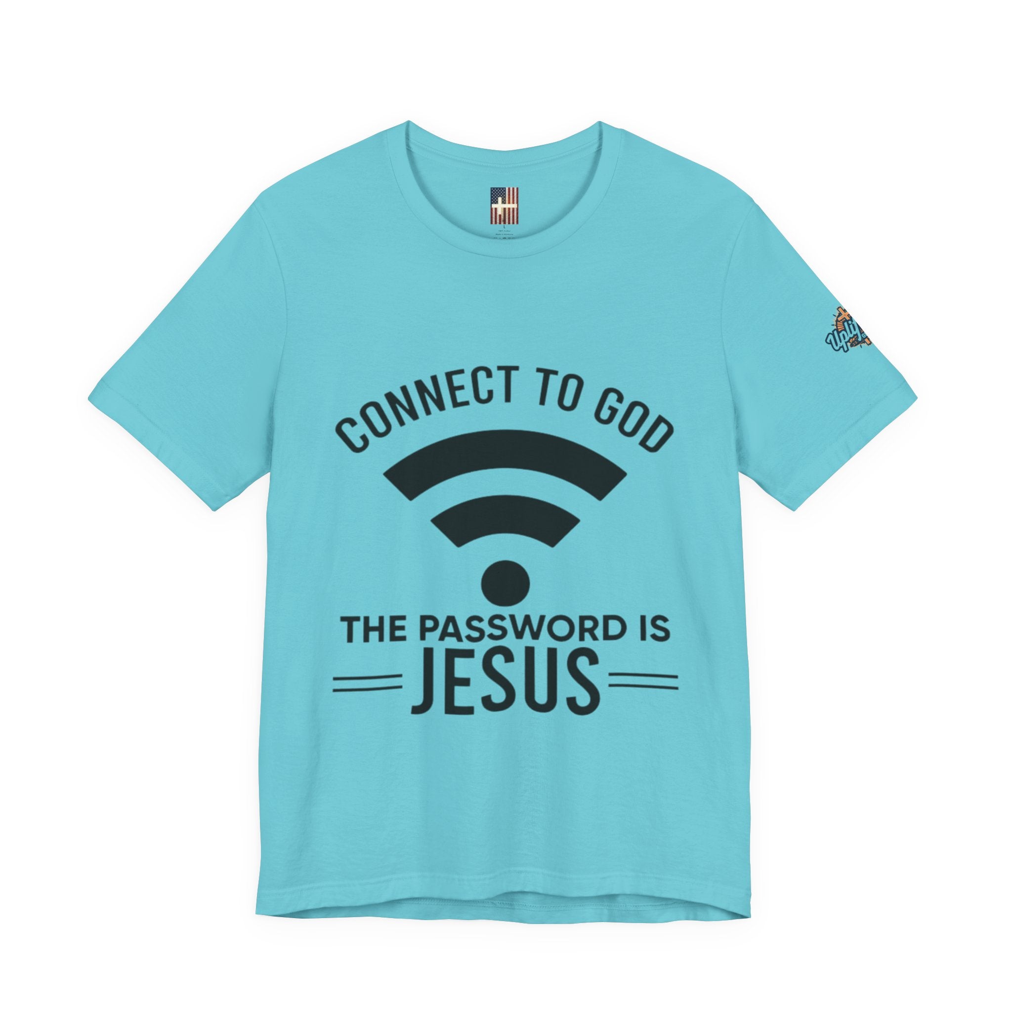 Connect to God T-shirt - WIFI Password is Jesus - Funny Christian Faith T-shirt Printify