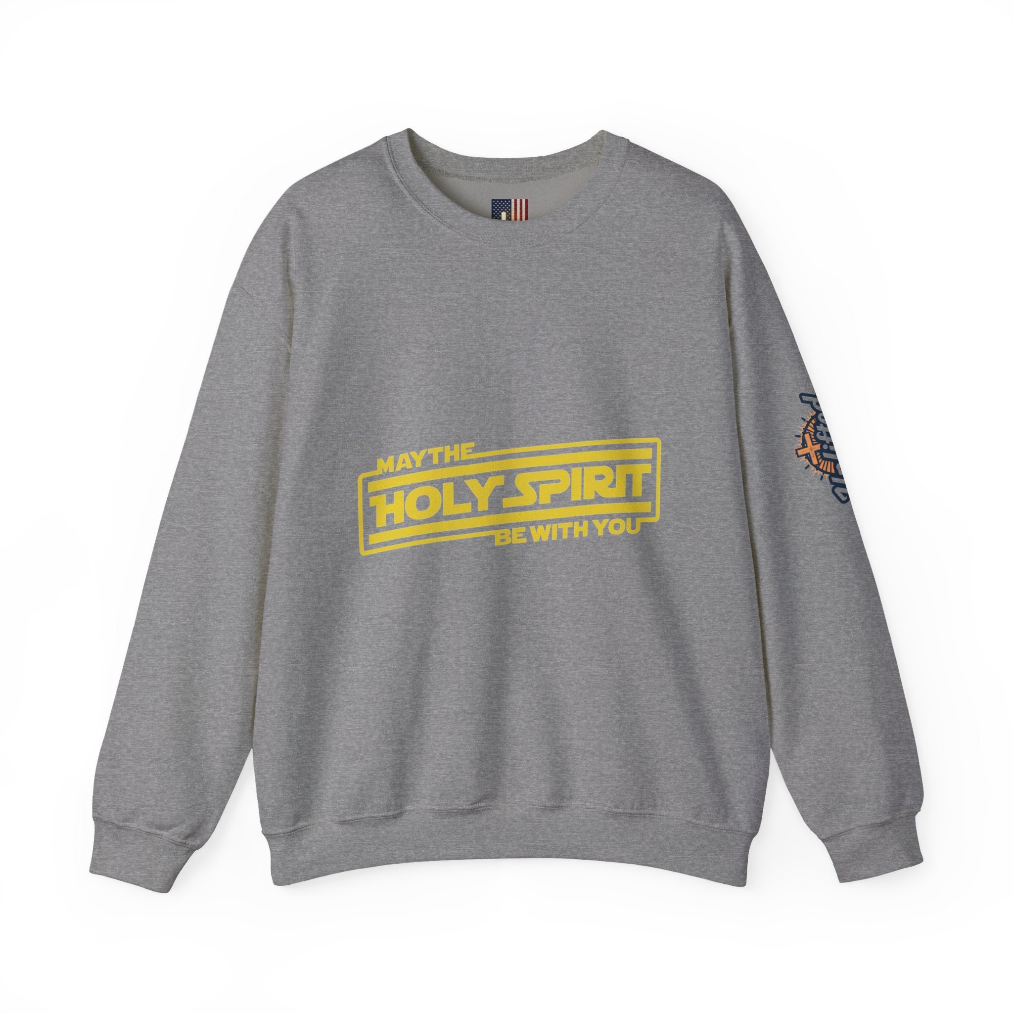 May the Holy Spirit Be With You Sweatshirt - Christian Star Wars Parody Sweatshirt Printify