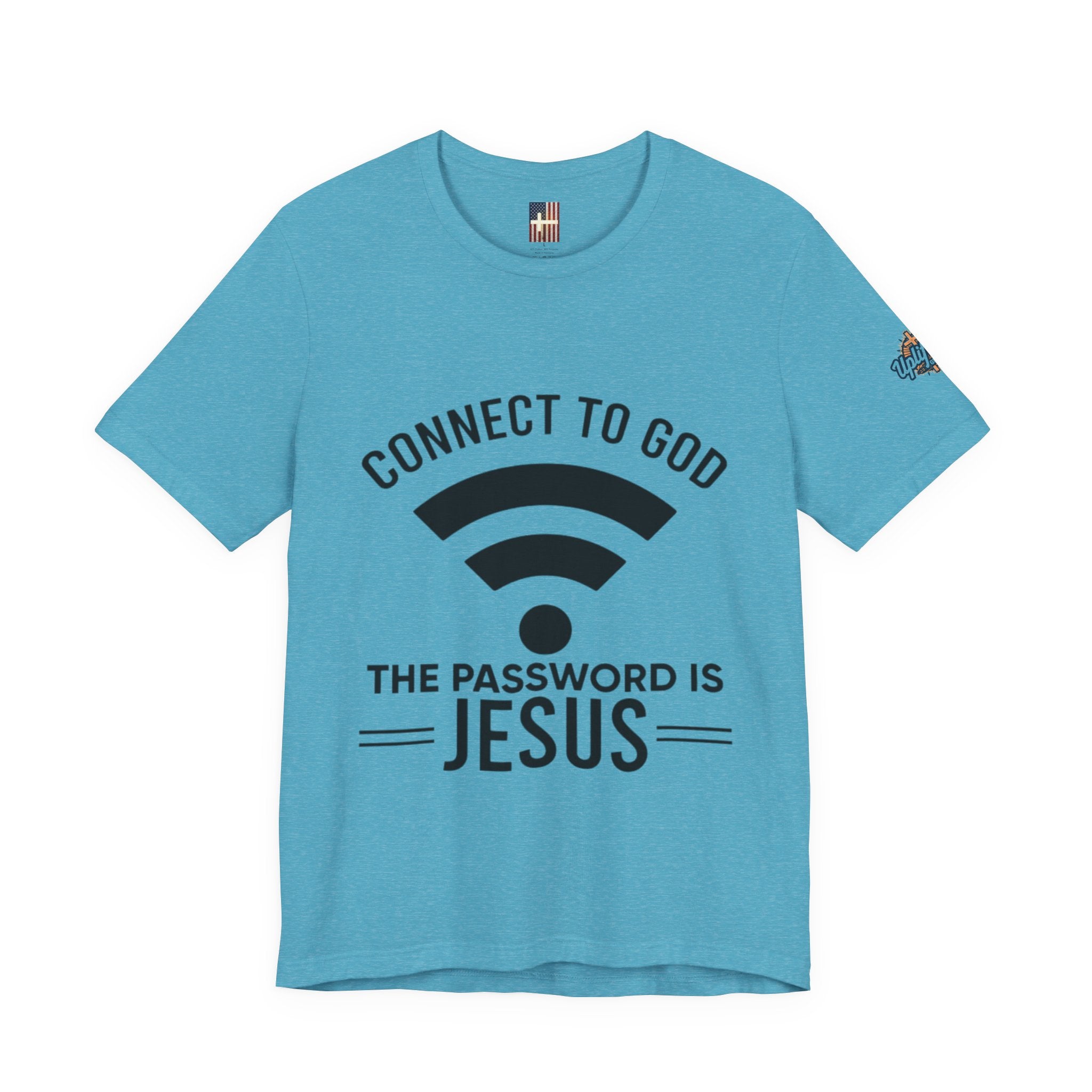 Connect to God T-shirt - WIFI Password is Jesus - Funny Christian Faith T-shirt Printify