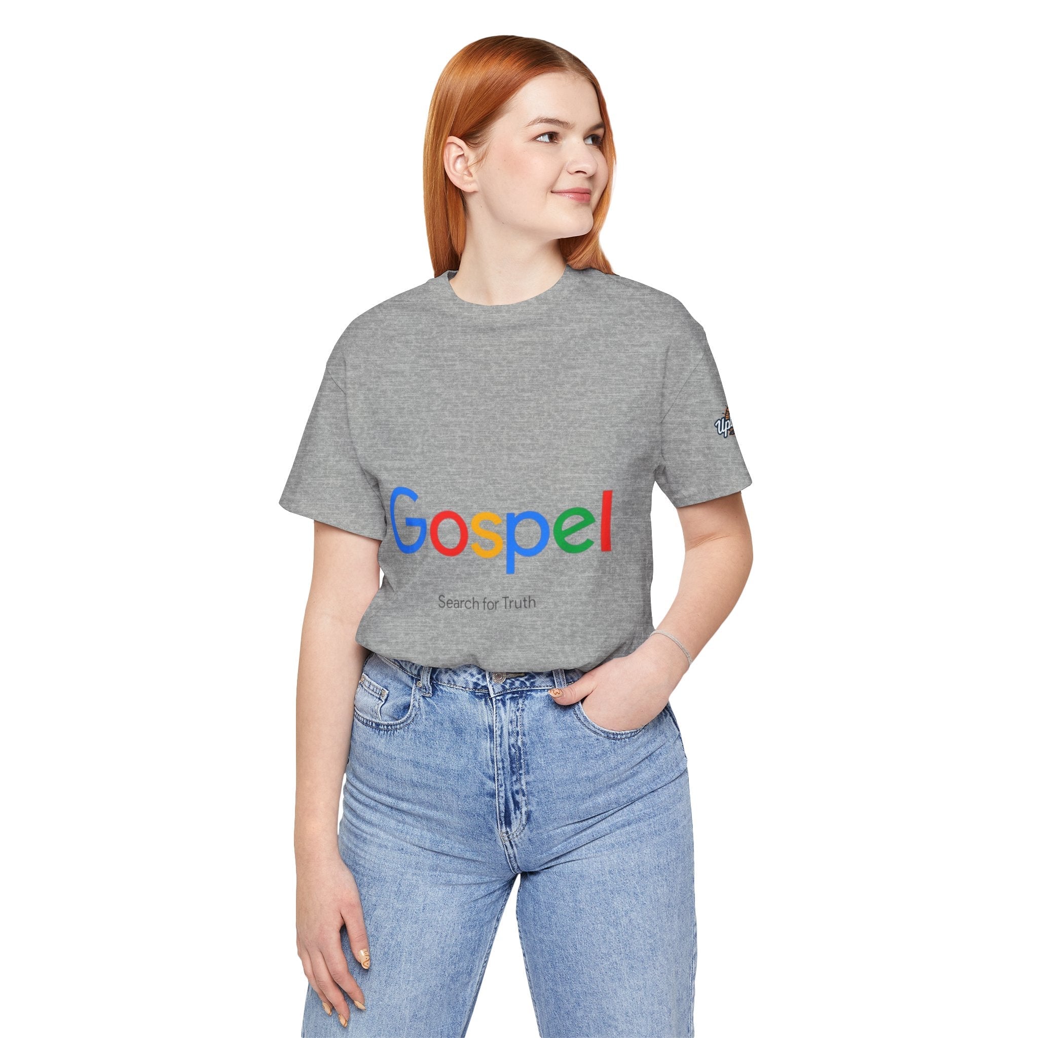 Gospel Graphic Tee — "Gospel" Colorful Logo Christian T-Shirt Printify