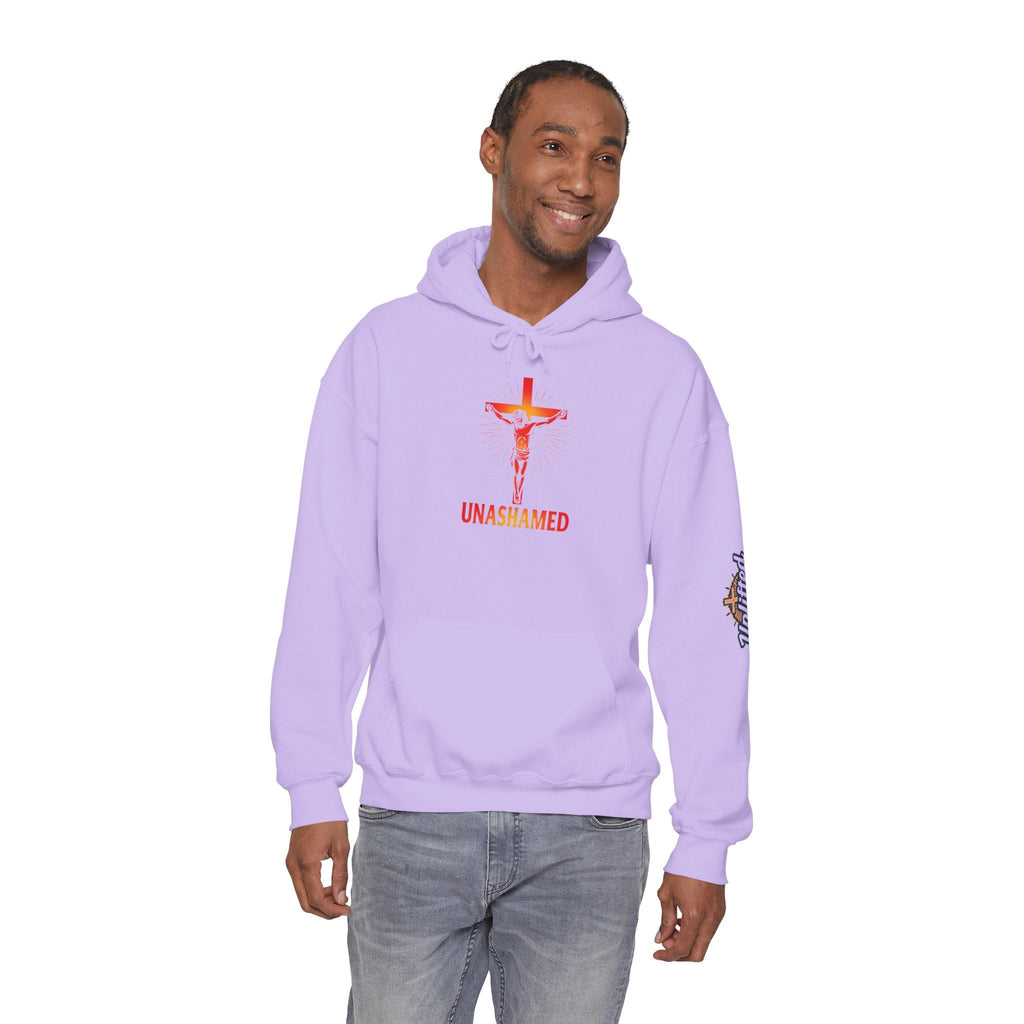 Unashamed Hoodie – Romans 1:16 Crucifixion Christian Sweatshirt for Bold Unwavering Faith Printify