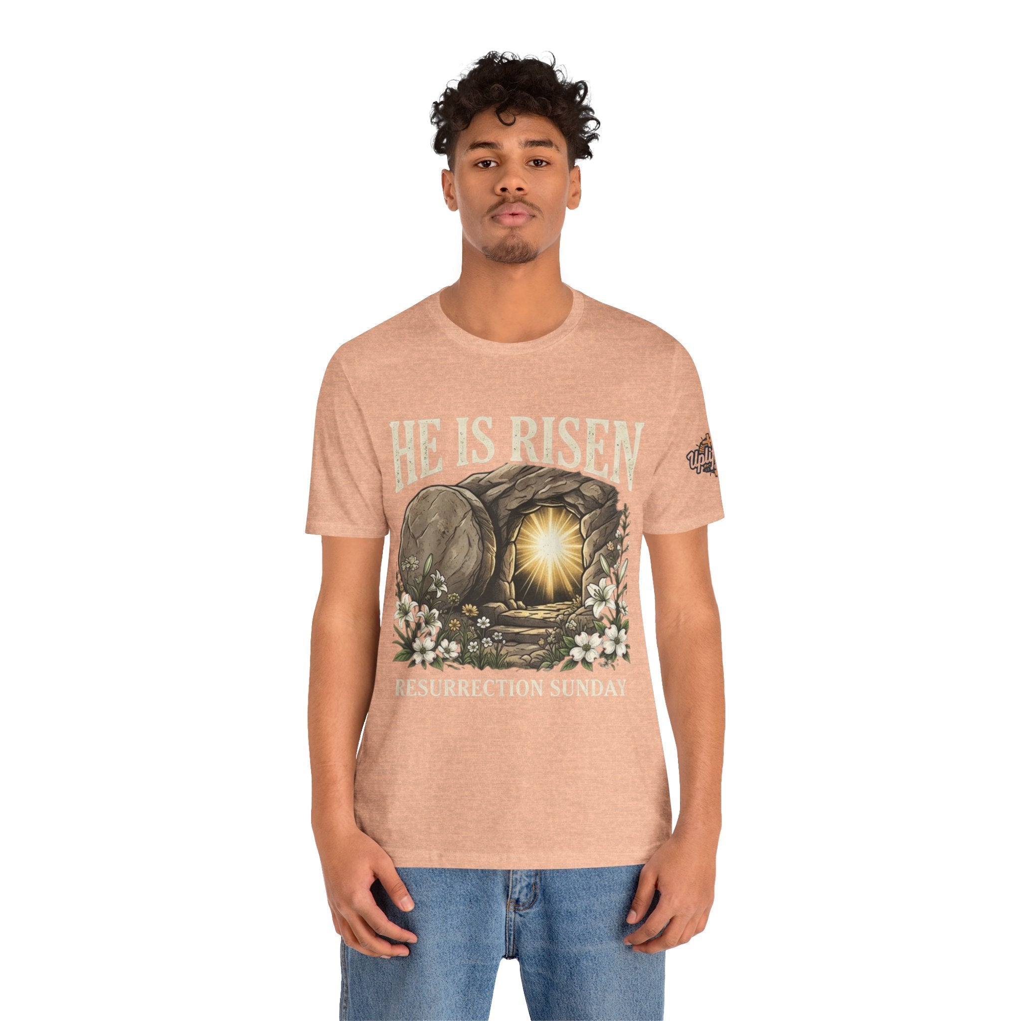He Is Risen T-Shirt — Jesus Christ Resurrection Easter Tee Printify