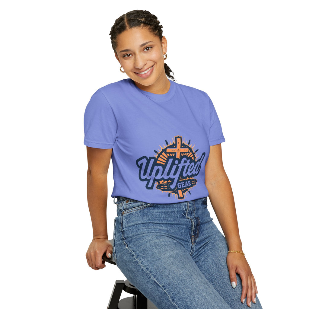 Uplifted Gear Christian T-Shirt – Bold Logo Faith Tee for Inspired Living Printify