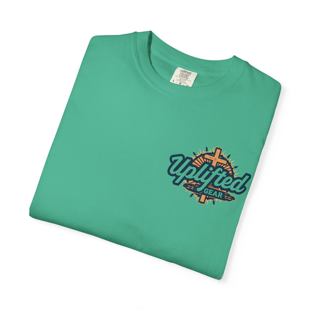 Joy to the World T-shirt – Wreath Earth Nativity Christian Christmas T-shirt for Isaiah 9:6 Holiday Faith & Festive Joy Printify