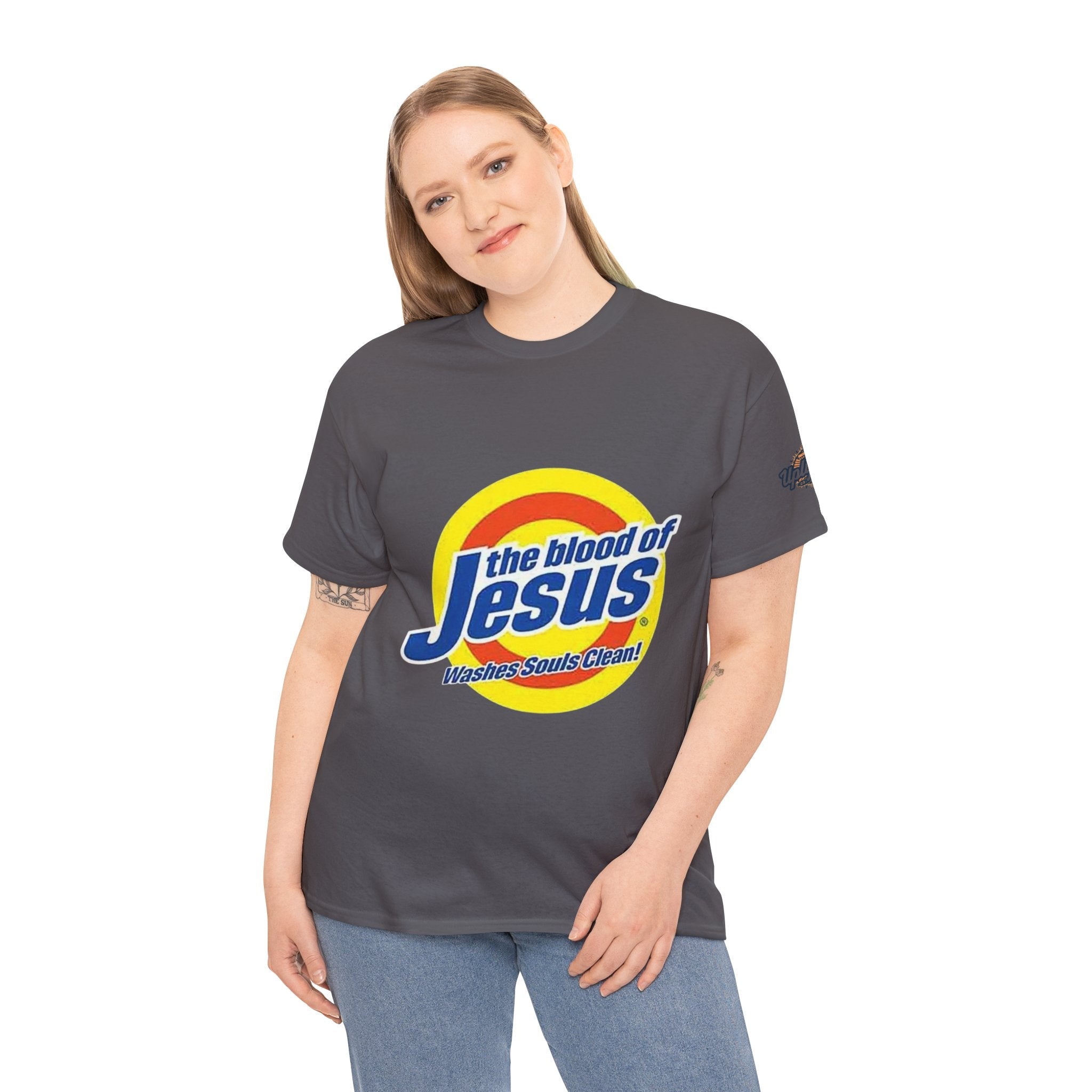 Blood of Jesus Washes Souls Clean T-shirt - Funny Tide Parody - Christian Faith T-shirt Printify