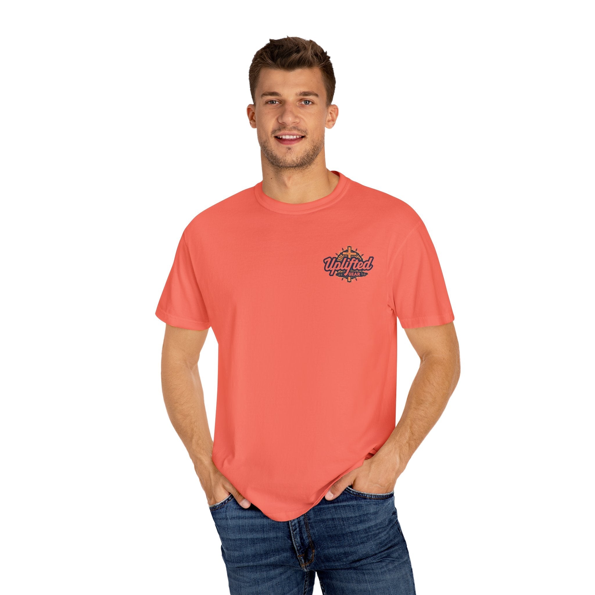 Bible Verse Unisex Garment-Dyed T-shirt - Isaiah 41 : 10 Printify