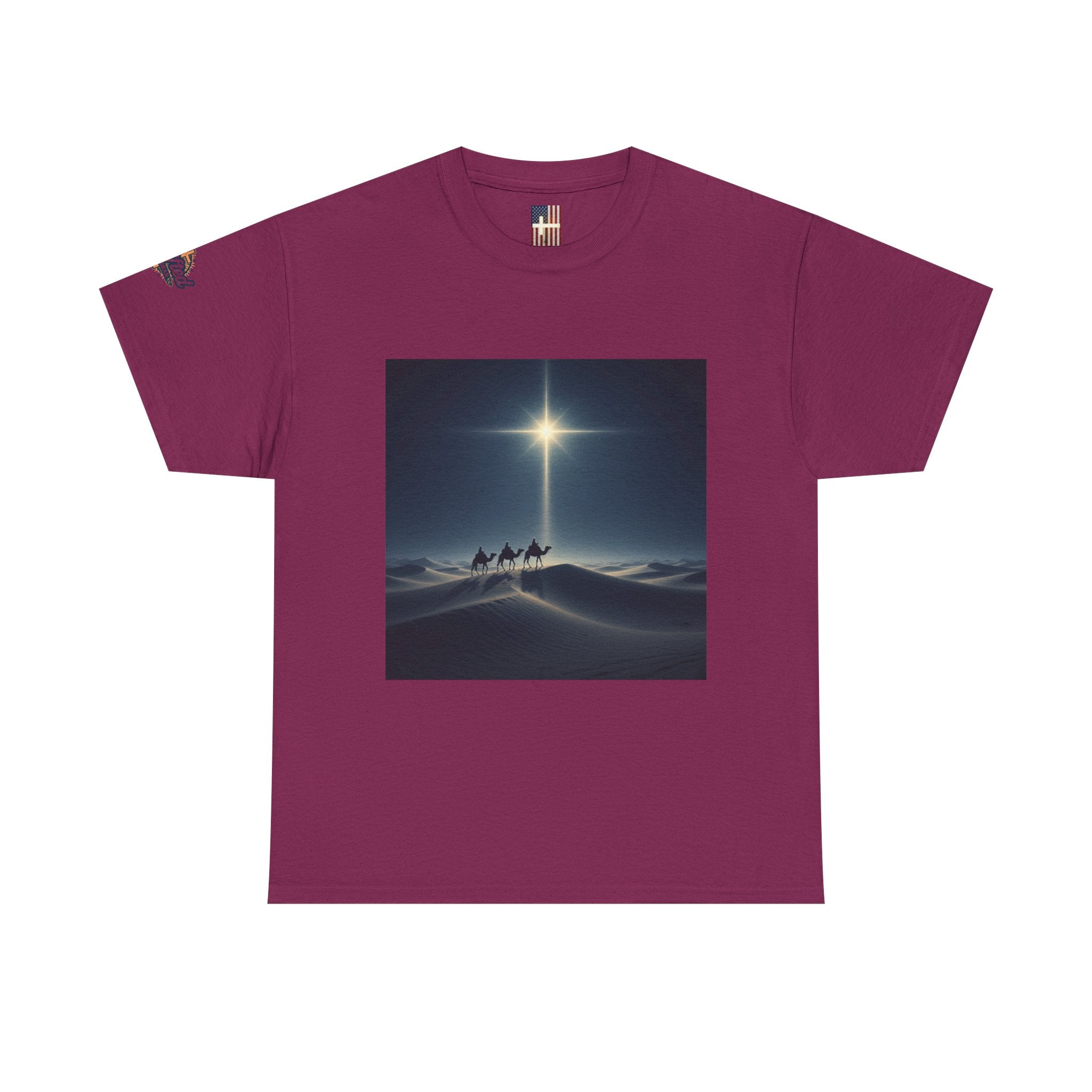 3 Wise Men T-shirt – Magi Camels Nativity Journey Christian Christmas T-shirt for Epiphany Faith & Holy Night Printify