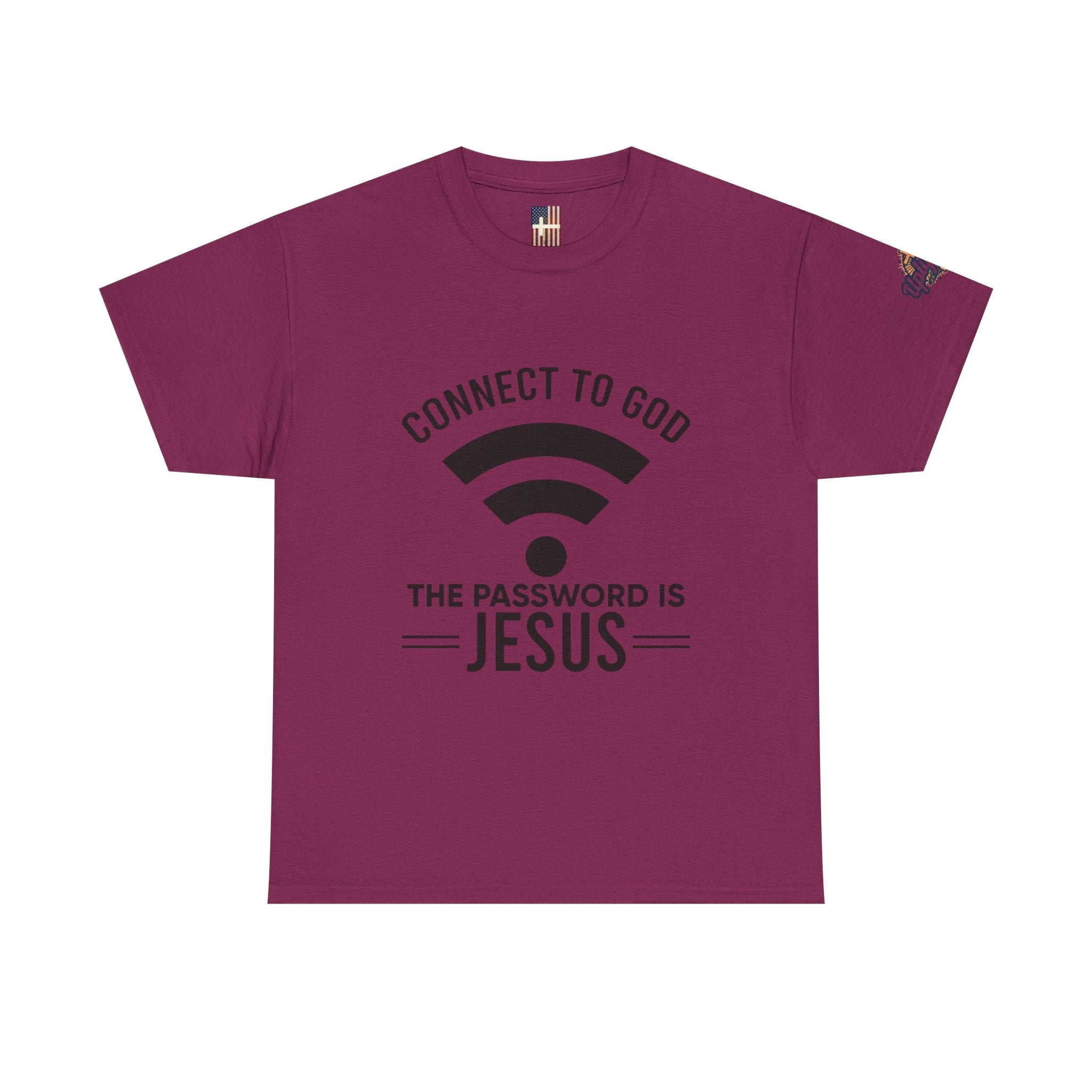 Connect to God T-shirt - WIFI Password is Jesus - Funny Christian Faith T-shirt Printify