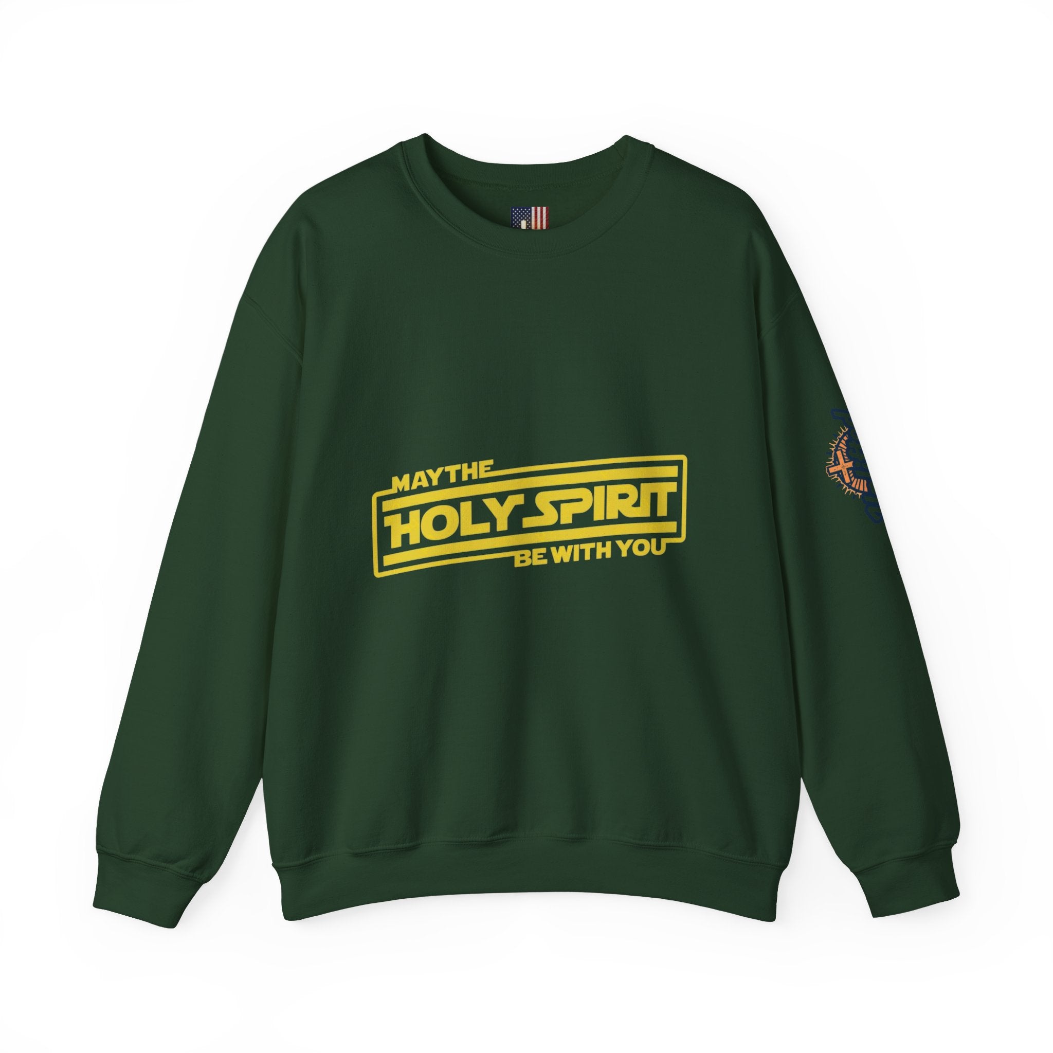 May the Holy Spirit Be With You Sweatshirt - Christian Star Wars Parody Sweatshirt Printify