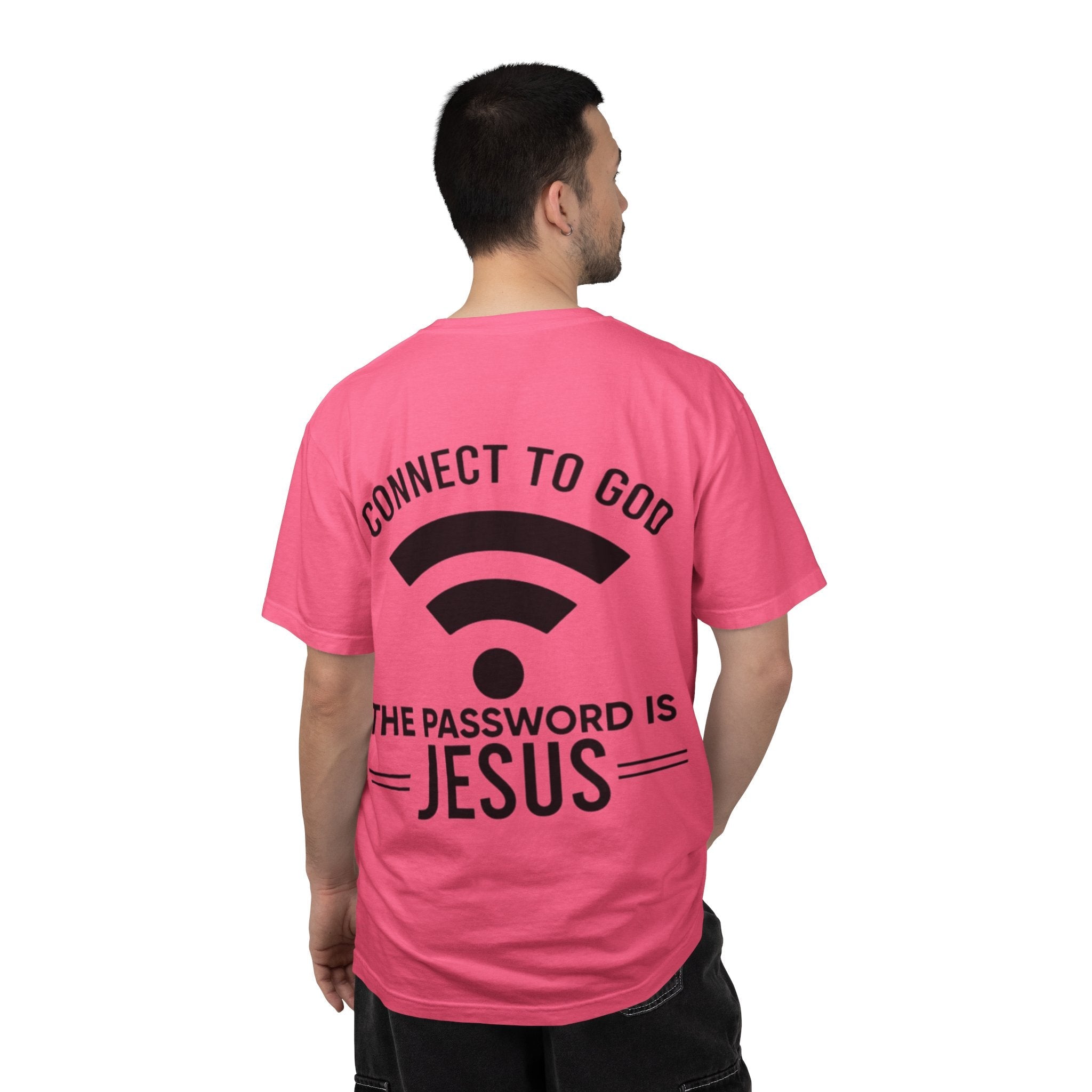 Connect to God T-shirt - WIFI Password is Jesus - Funny Christian Faith T-shirt Printify