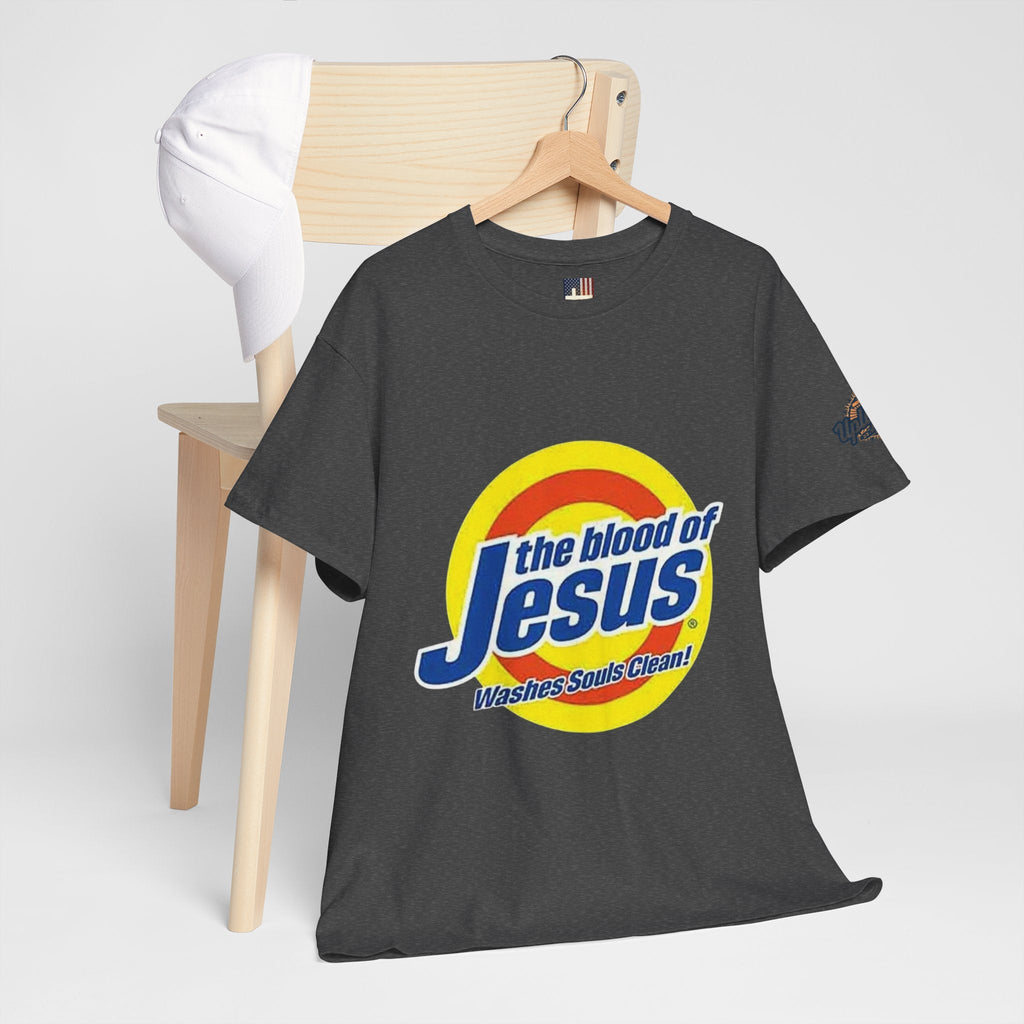 Blood of Jesus Washes Souls Clean T-shirt - Funny Tide Parody - Christian Faith T-shirt Printify