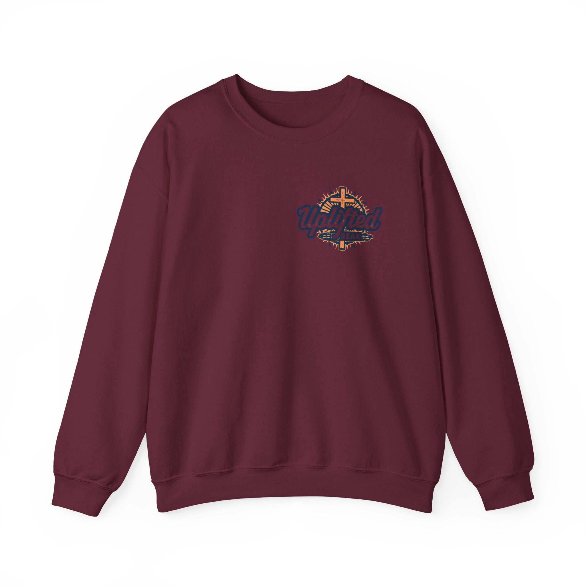 Walk by Faith, Not by Sight Sweatshirt – Moonlit Footprints Christian Sweatshirt for Cozy Nights Printify