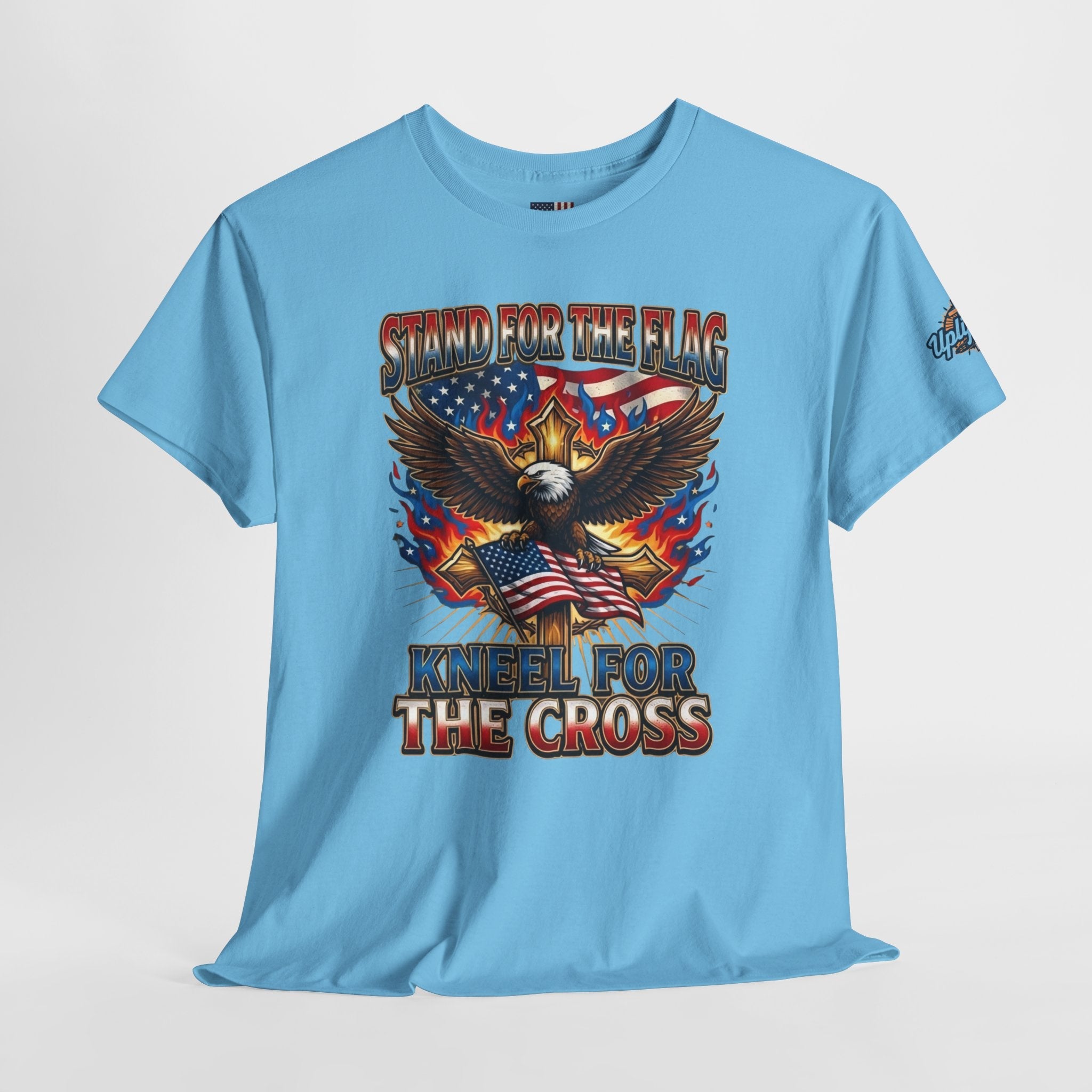 Stand for the Flag Kneel for the Cross T-shirt | Patriotic Eagle T-shirt Printify
