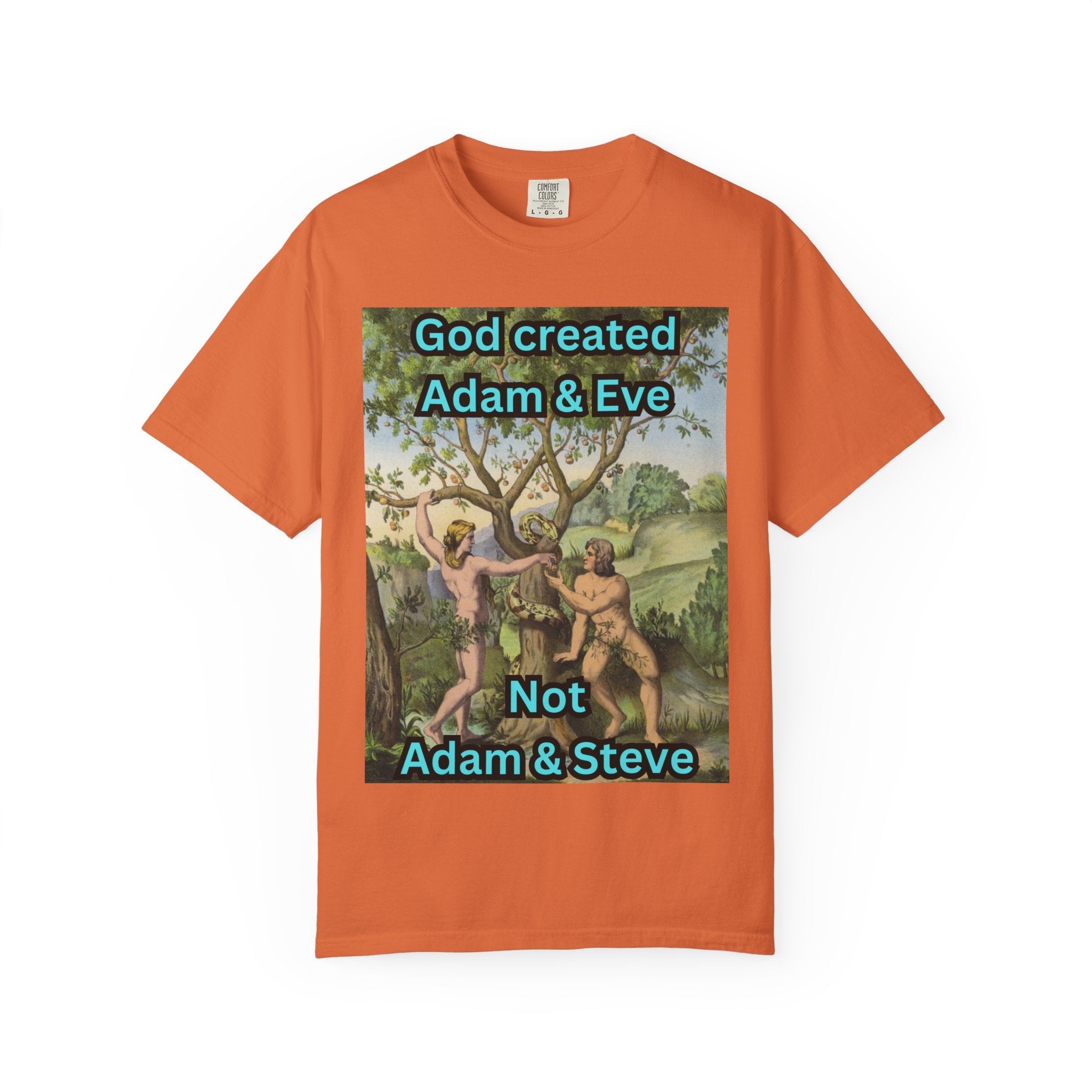 God Created Adam and Eve T-Shirt – Biblical Truth Christian Tee for Bold Faith Printify