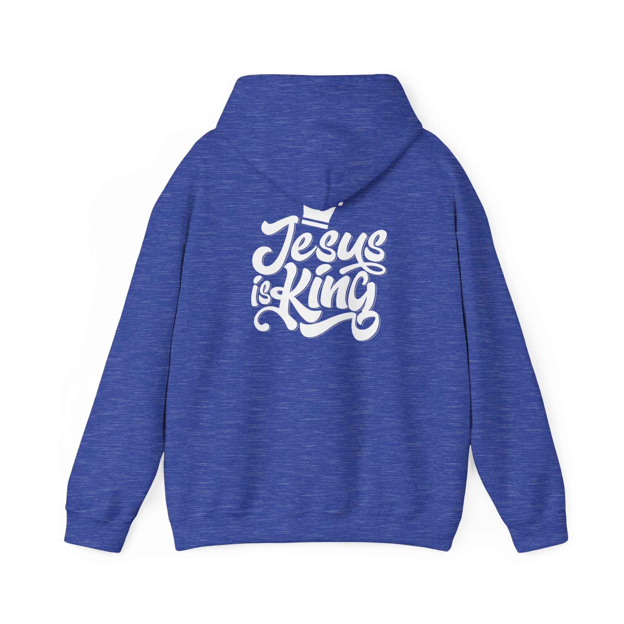 Jesus is King Hoodie – Bold Crown & Cross Christian Sweatshirt for Eternal Reign & Cozy Faith Printify
