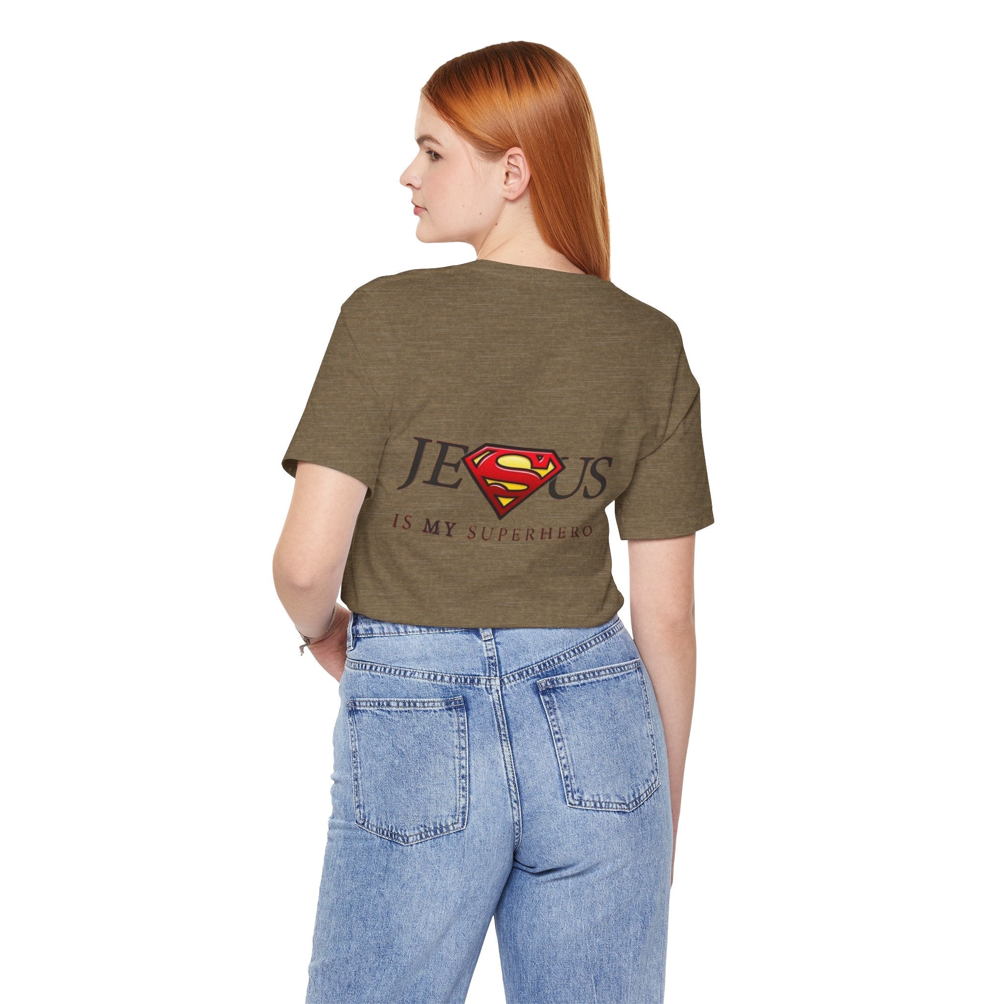 Jesus Is My Superhero T-Shirt — Faith-Based Superman-Inspired Tee Printify
