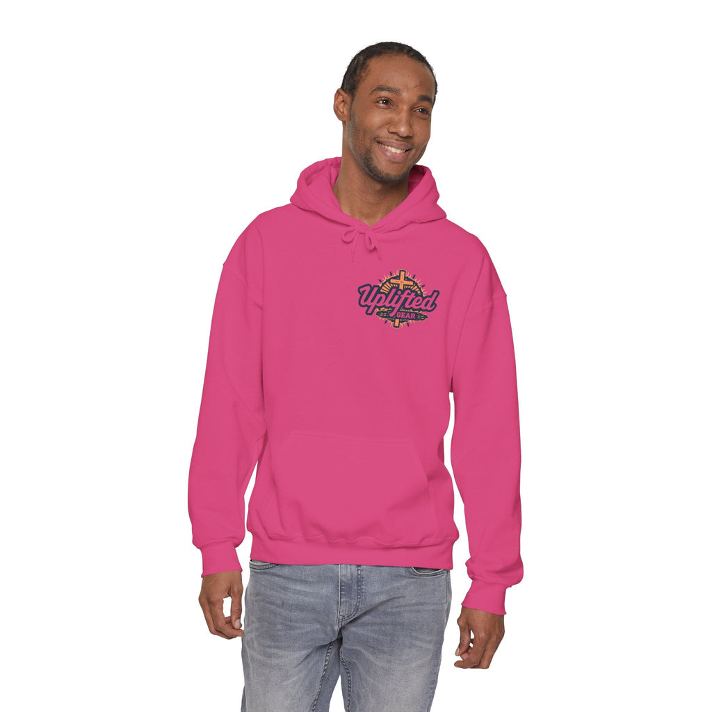 ✨ Chosen. Loved. Redeemed. – Elegant Christian Hoodie | Gold Foil Faith Tee | Subtle Cross & Heart Design | Inspirational Bible Verse Apparel by Uplifted Gear Printify