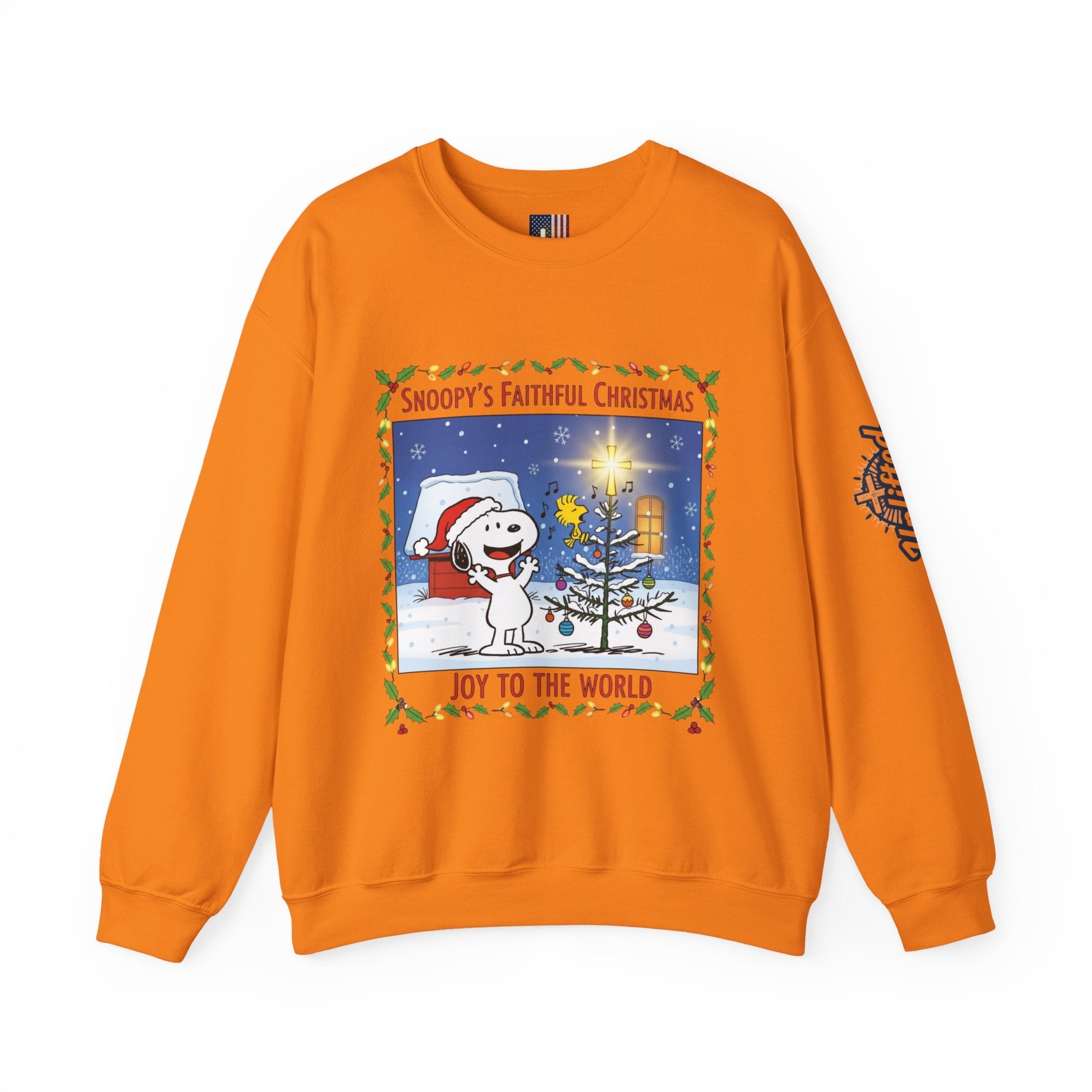 🎄 Faithful Christmas Friends – Christian Holiday Sweatshirt | Festive Tree & Cartoon Duo | Heartwarming Christmas Tee by Uplifted Gear Printify