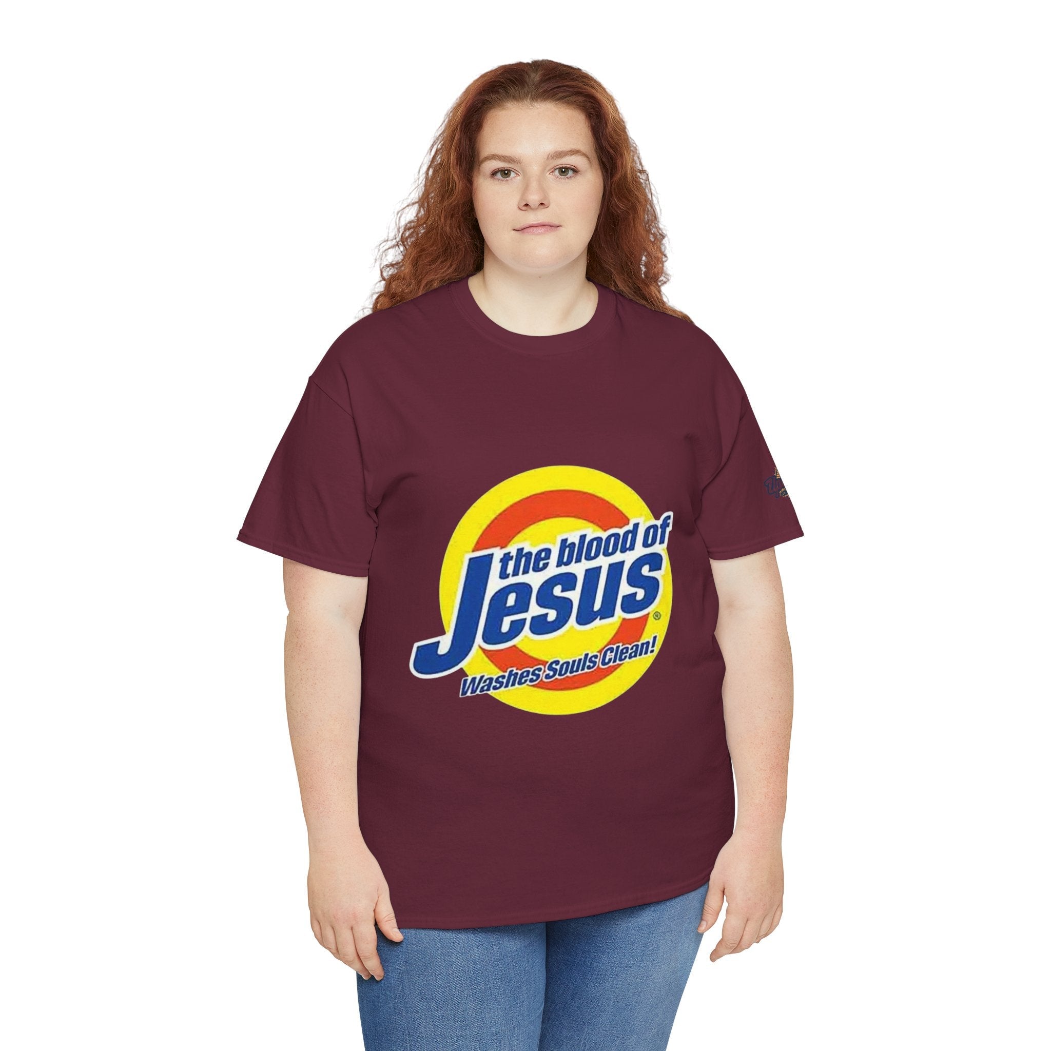 Blood of Jesus Washes Souls Clean T-shirt - Funny Tide Parody - Christian Faith T-shirt Printify