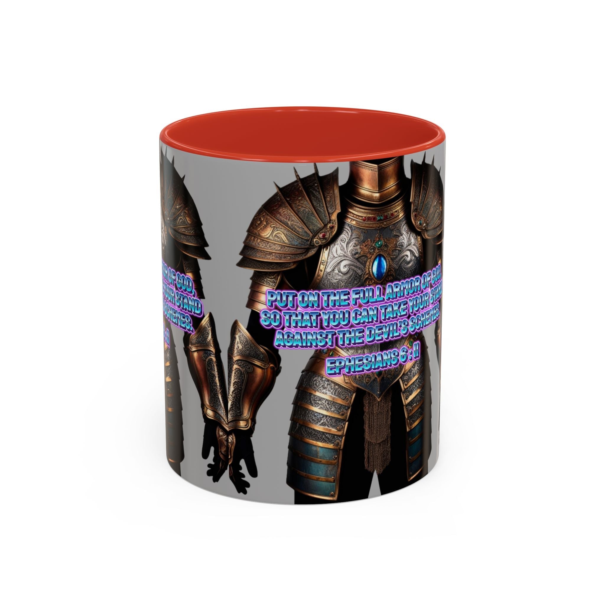 Religious Graphic Armor Of God Design - Accent Coffee Mug (11, 15oz) Printify