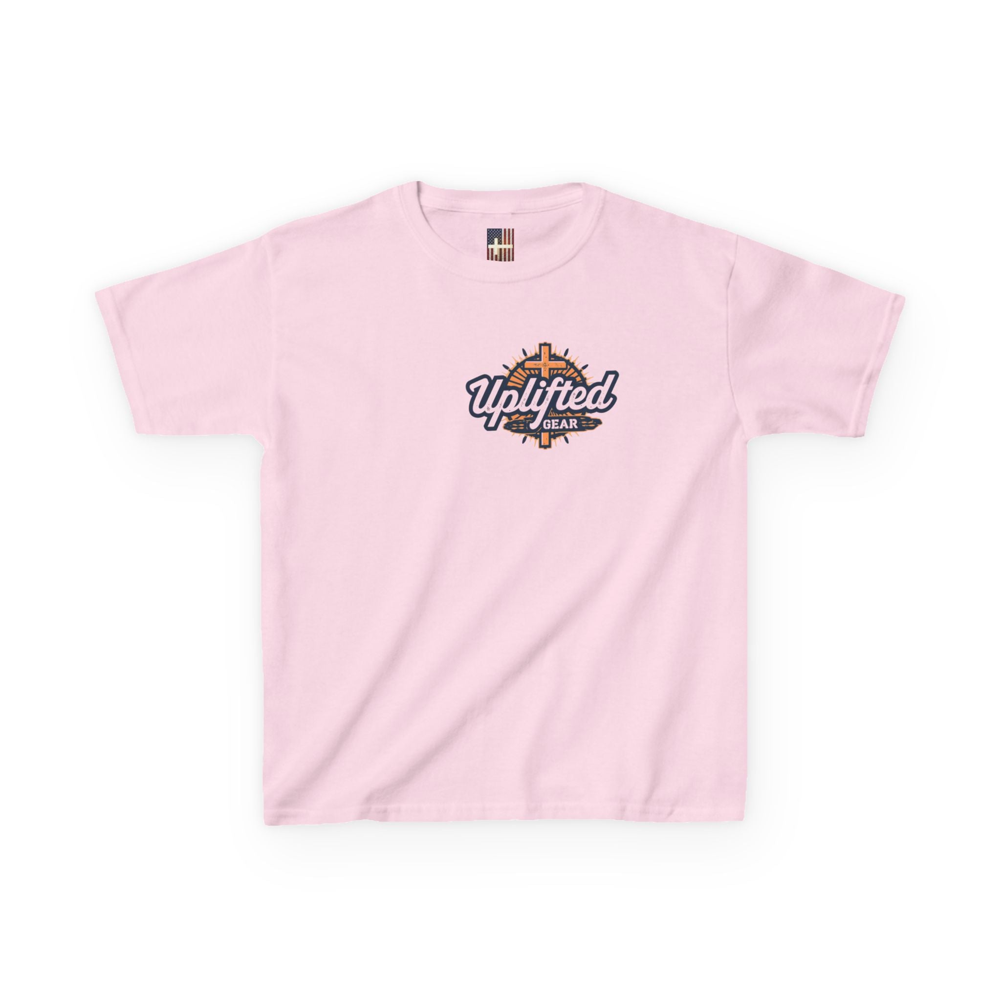 ✨ Chosen. Loved. Redeemed. – Elegant Christian Kids T-Shirt | Gold Foil Faith Tee | Subtle Cross & Heart Design | Inspirational Bible Verse Apparel by Uplifted Gear Printify
