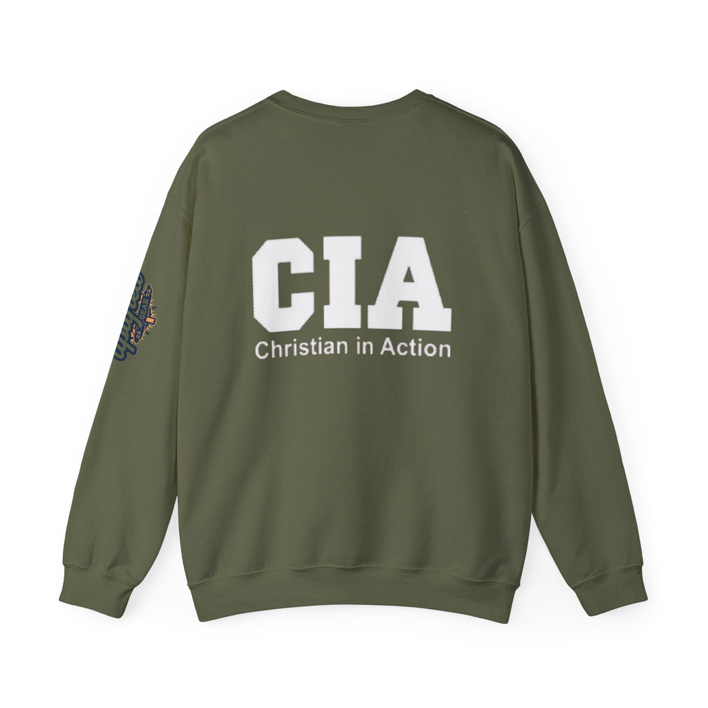 CIA Christian in Action Sweatshirt - Funny Faith Parody Sweatshirt - Mission Ready Apparel Printify