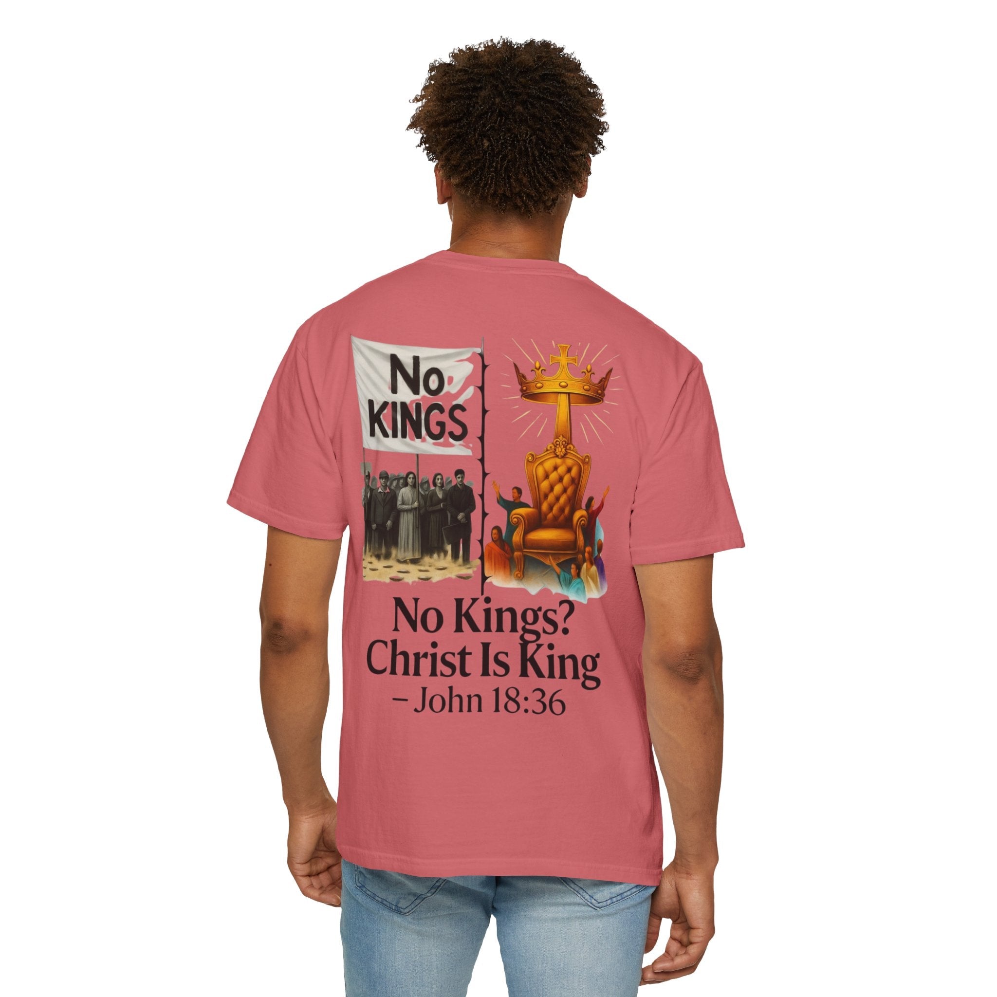 No Kings? Christ is King T-Shirt – Bold Christian Faith Tee for Devoted Believers Printify